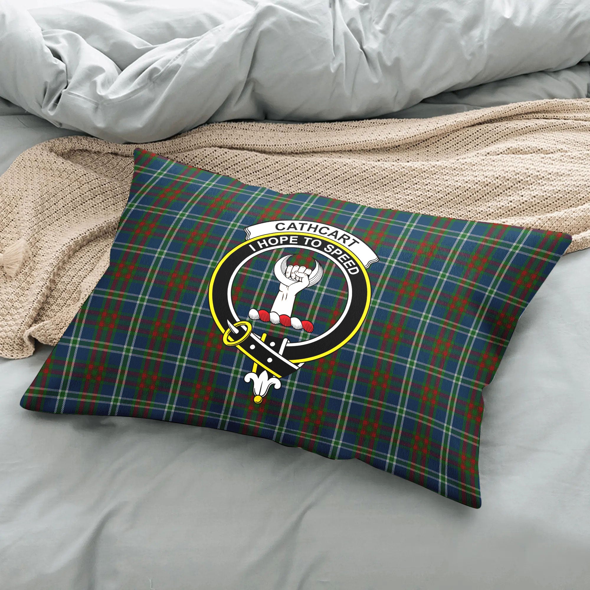 Cathcart Tartan Crest Pillow Cover