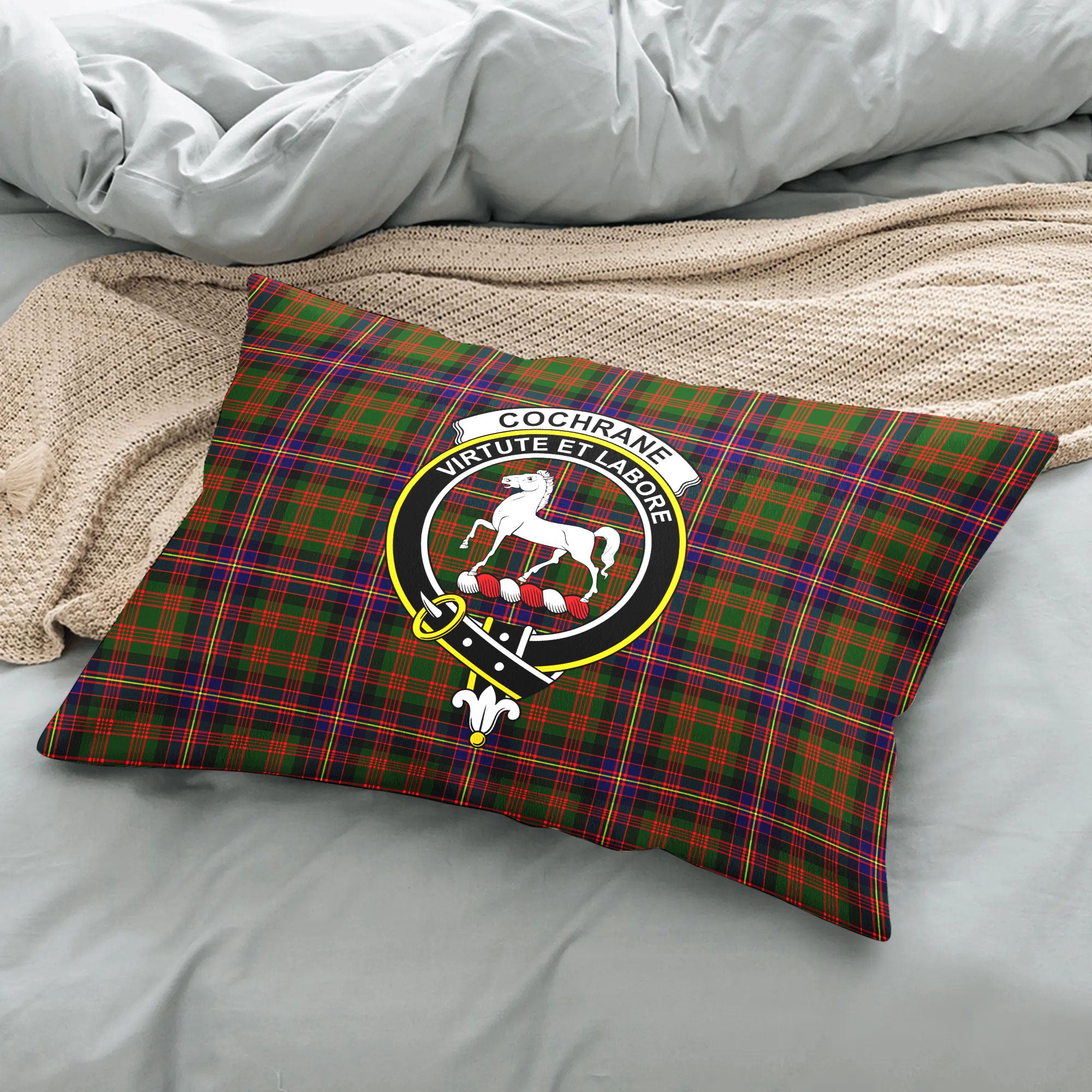 Cochrane Modern Tartan Crest Pillow Cover