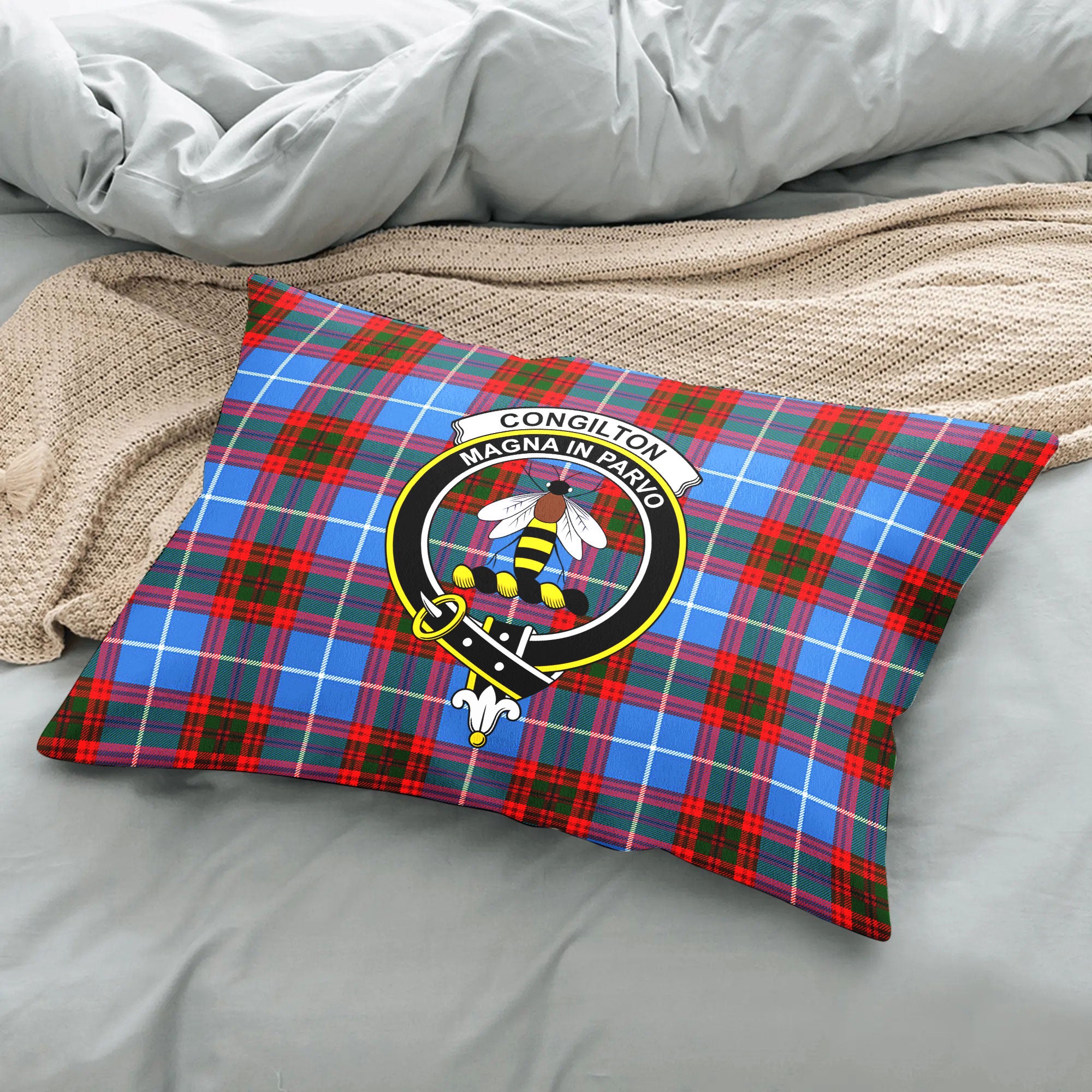 Congilton Tartan Crest Pillow Cover