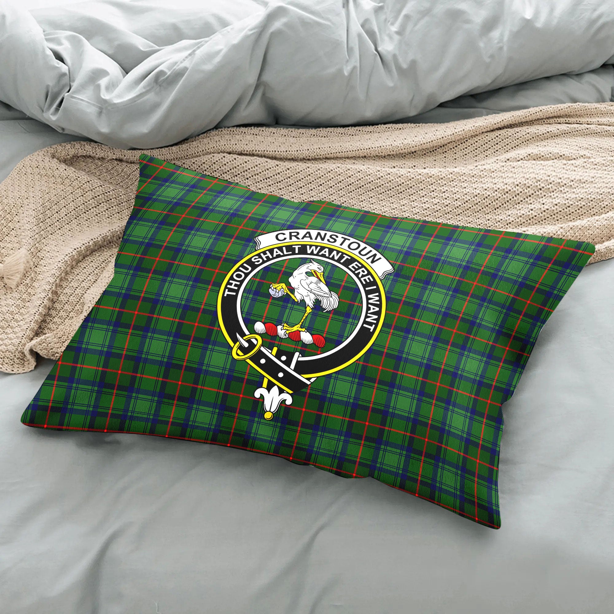 Cranstoun Tartan Crest Pillow Cover