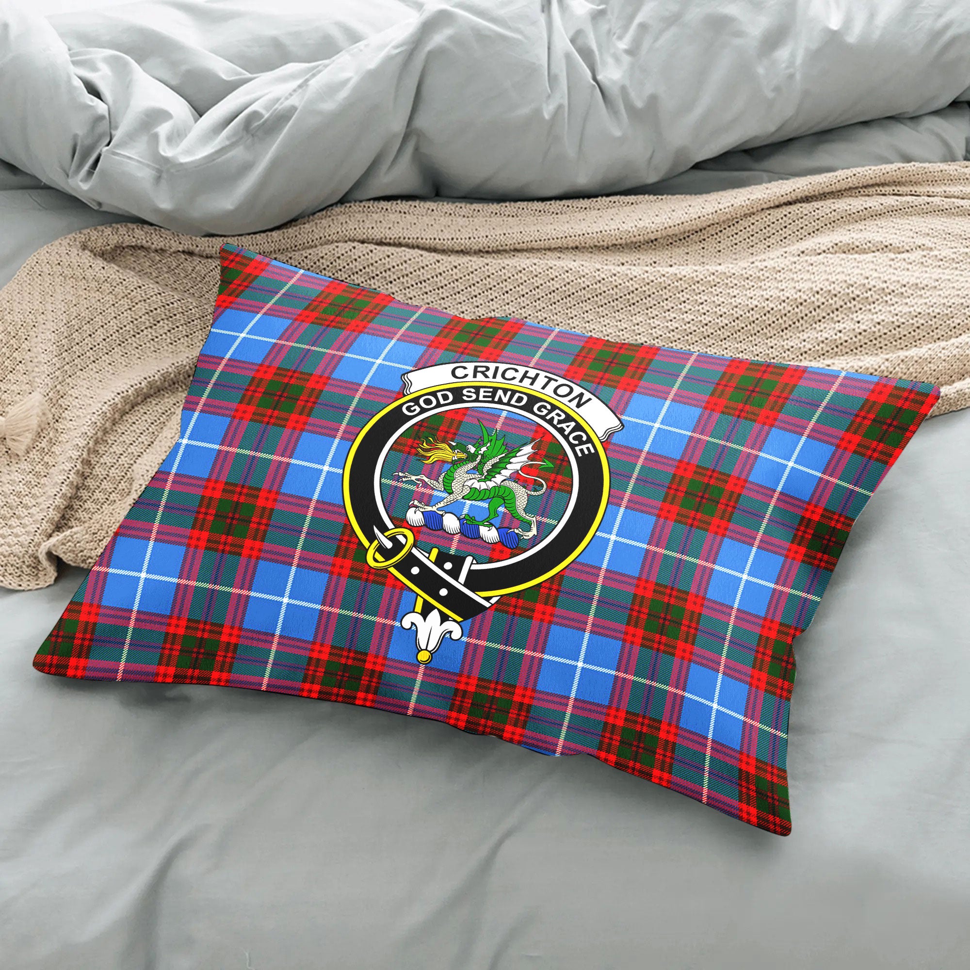 Crichton Tartan Crest Pillow Cover