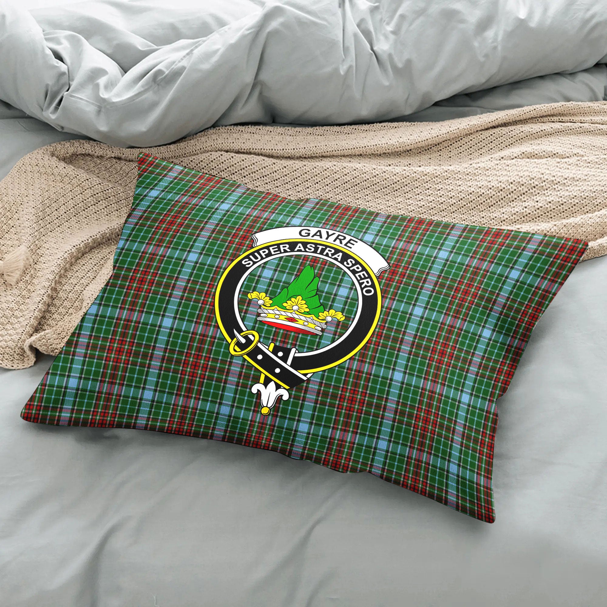 Gayre Tartan Crest Pillow Cover