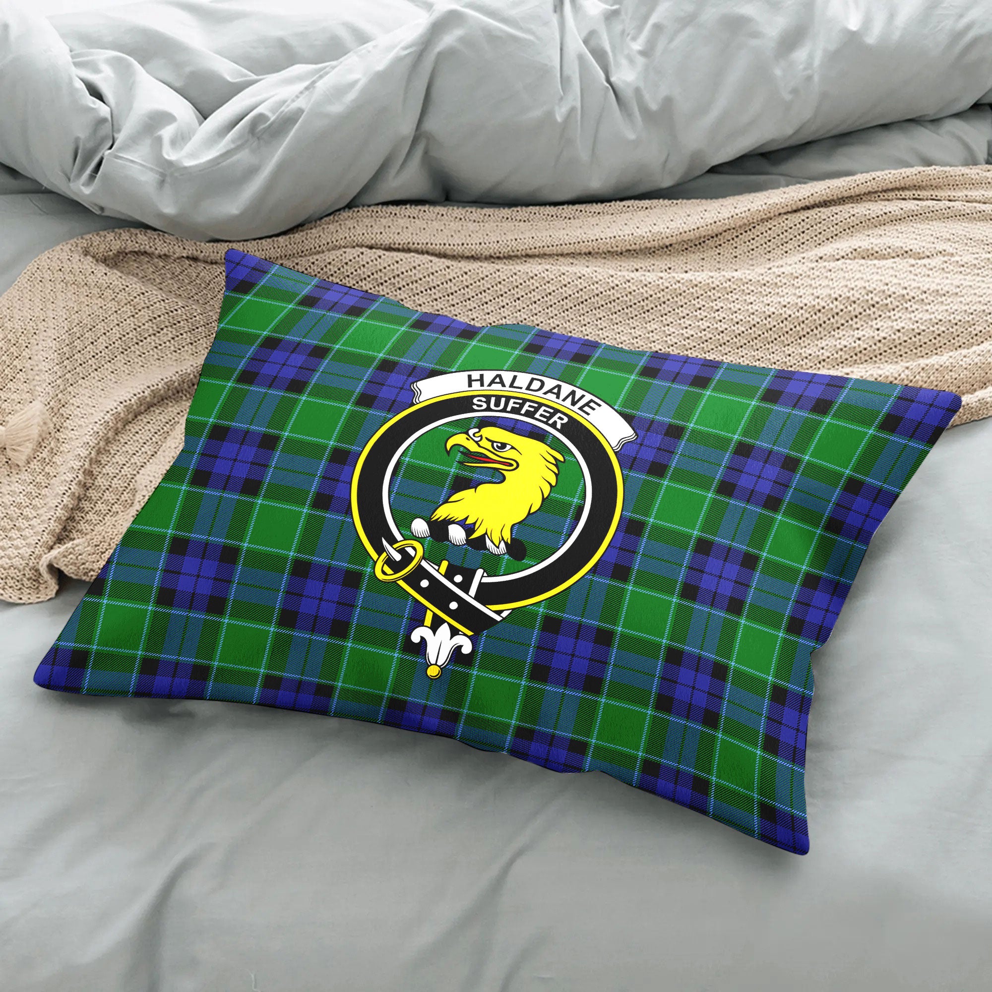 Haldane Tartan Crest Pillow Cover