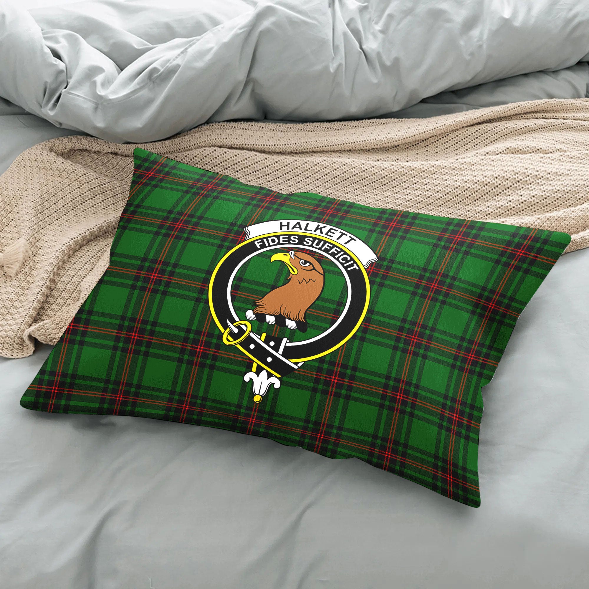 Halkett Tartan Crest Pillow Cover