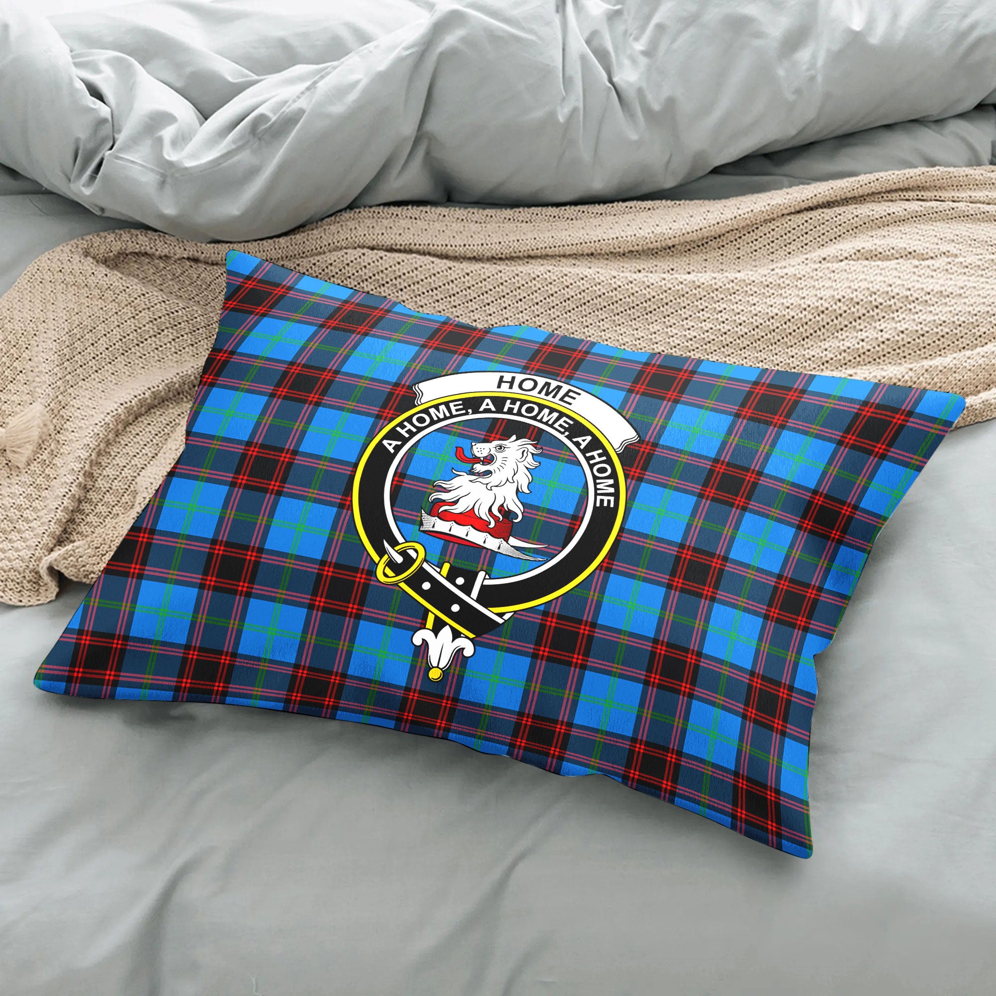 Home Ancient Tartan Crest Pillow Cover