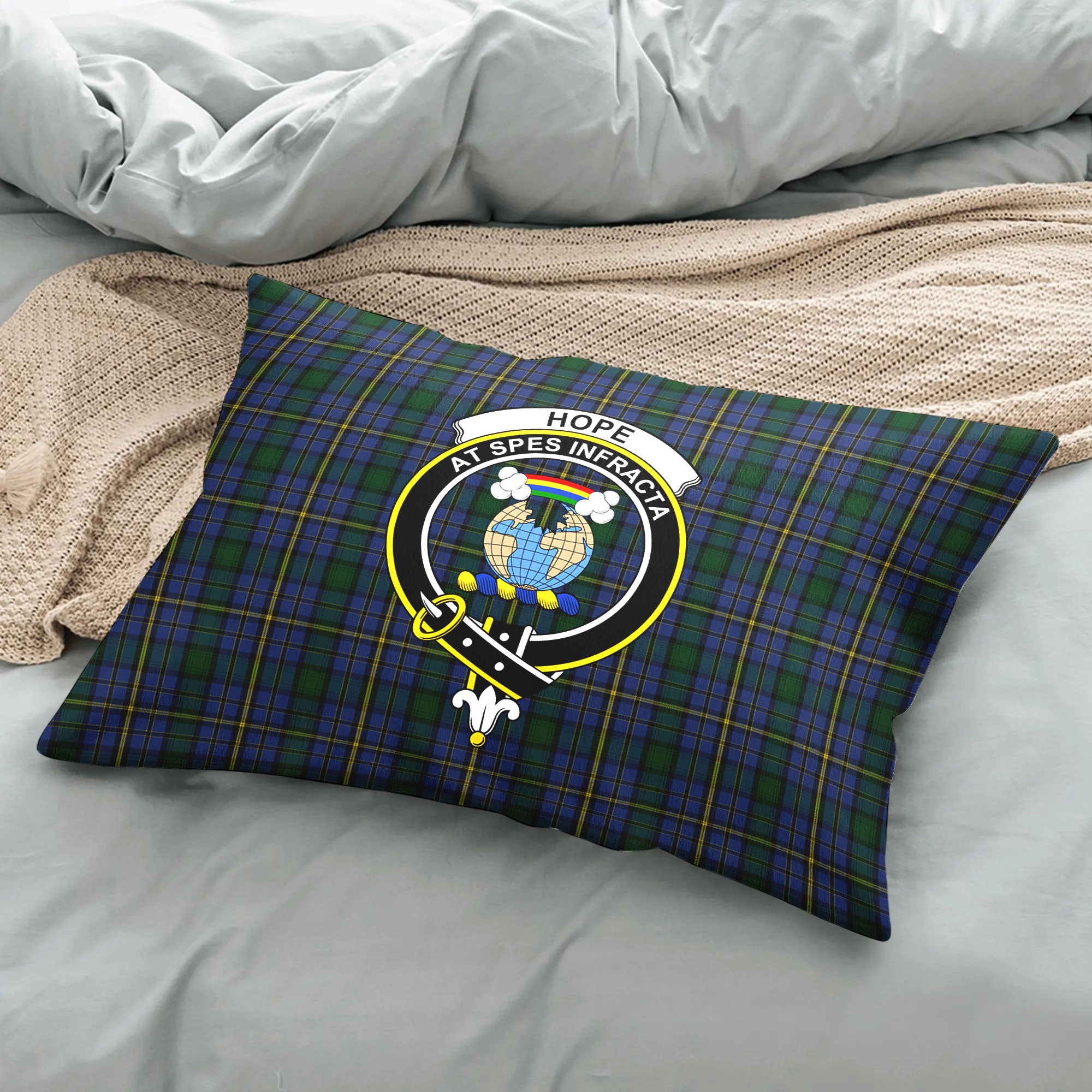 Hope Tartan Crest Pillow Cover