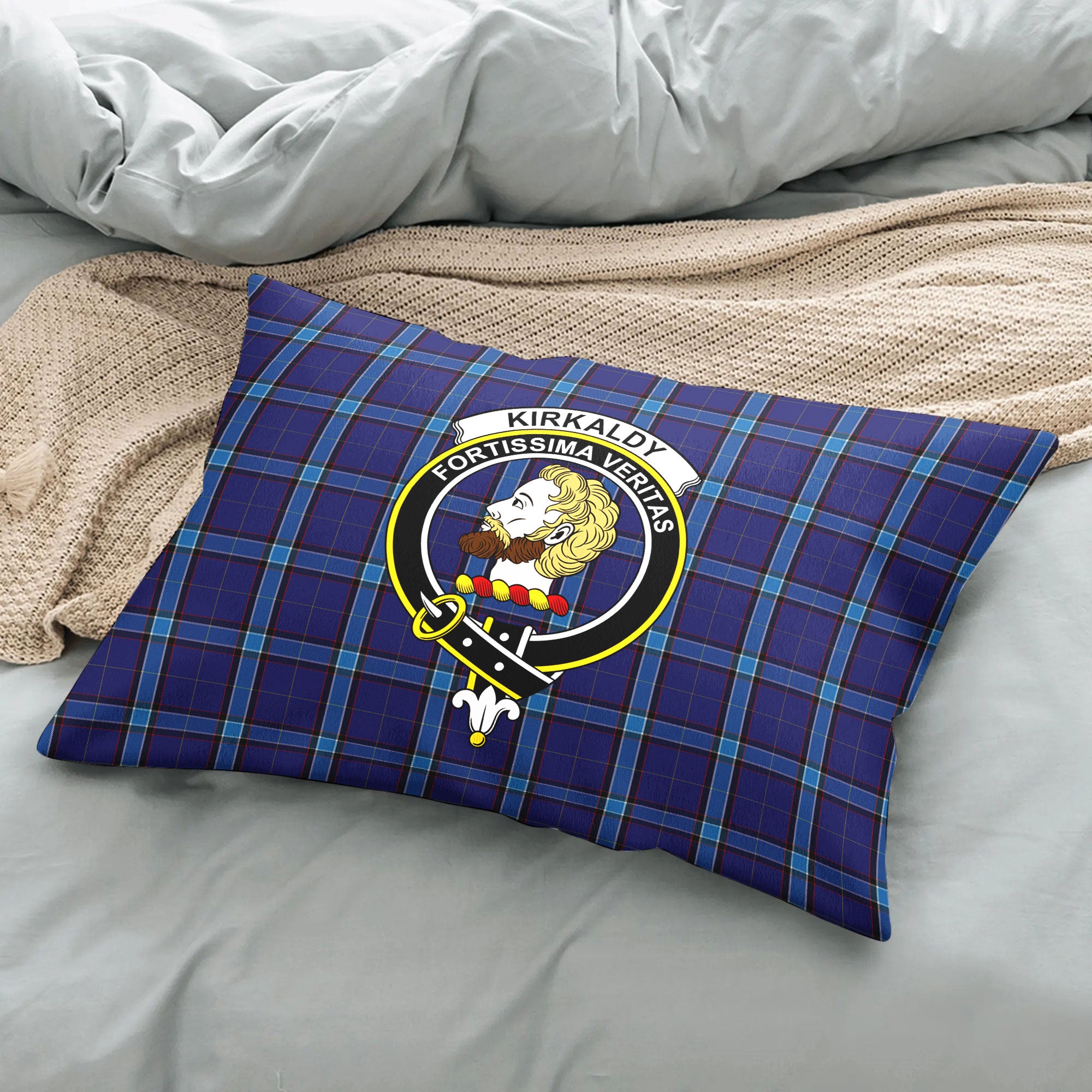 Kirkaldy Tartan Crest Pillow Cover