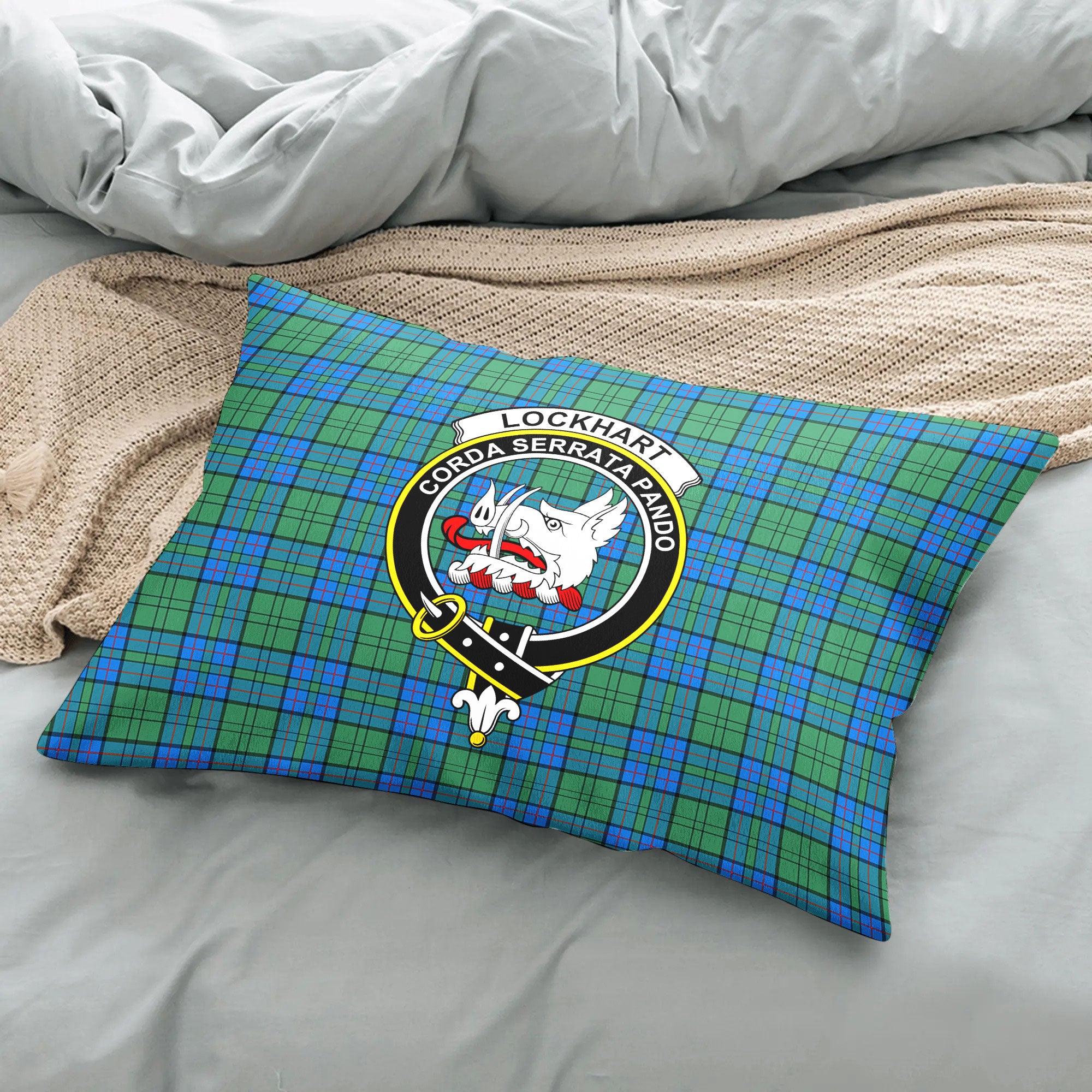 Lockhart Tartan Crest Pillow Cover