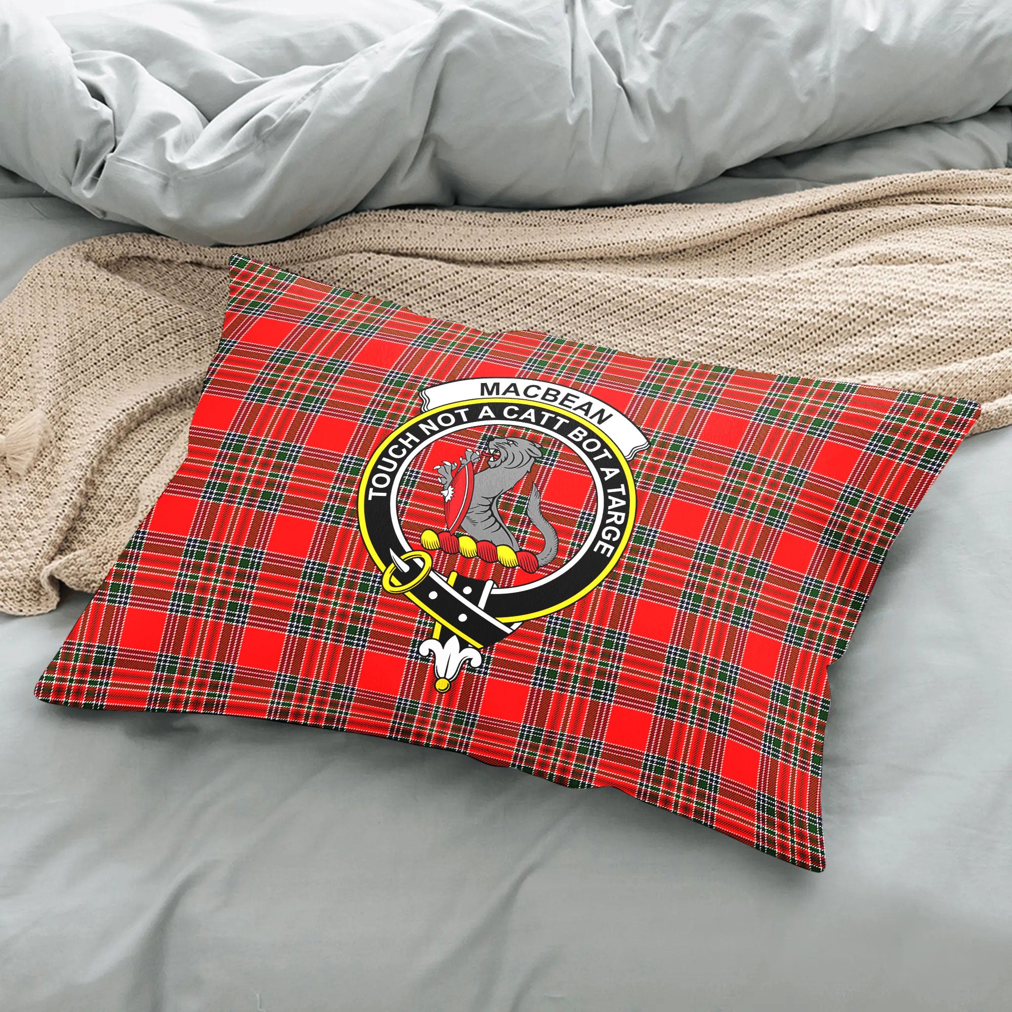 MacBean Tartan Crest Pillow Cover