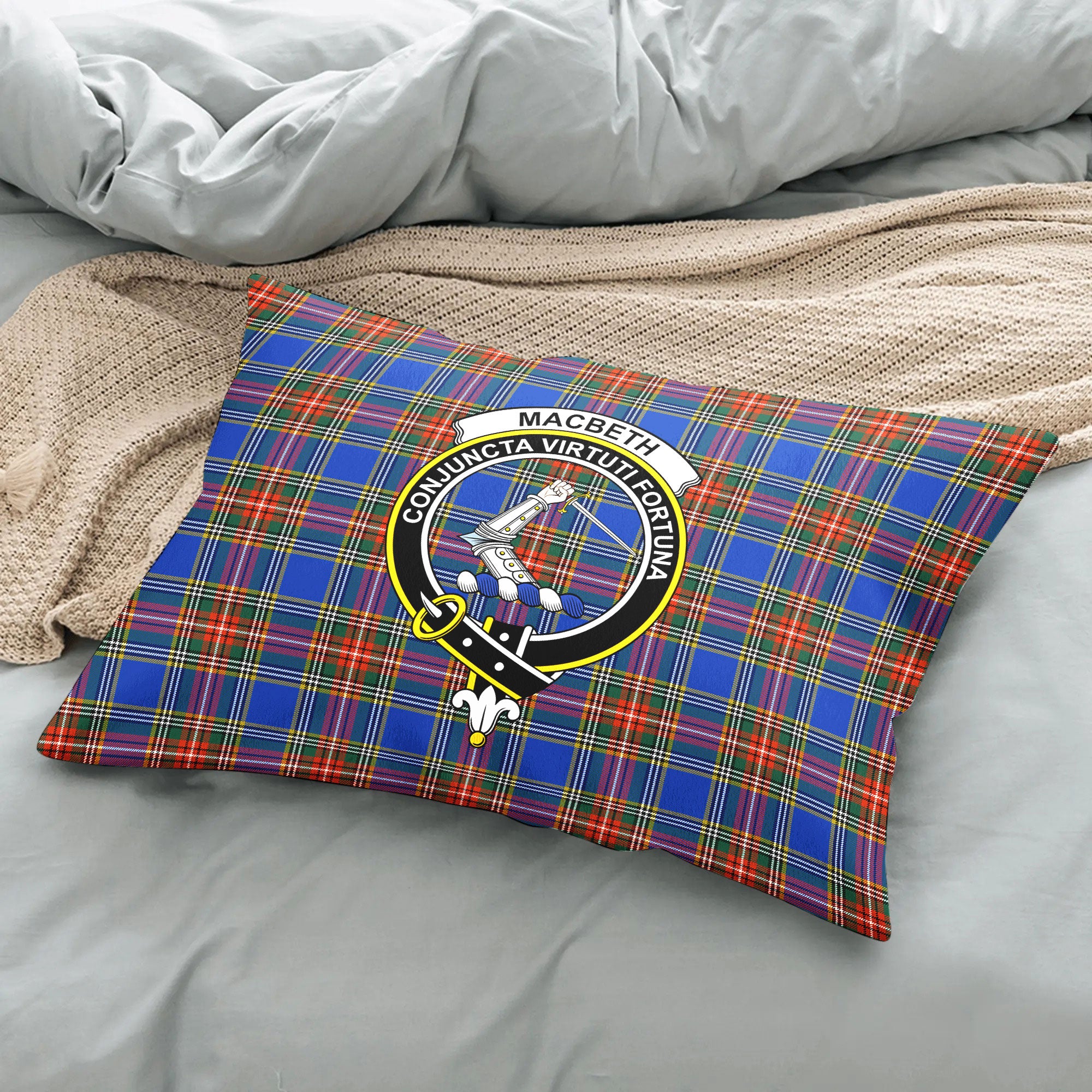 MacBeth Ancient Tartan Crest Pillow Cover