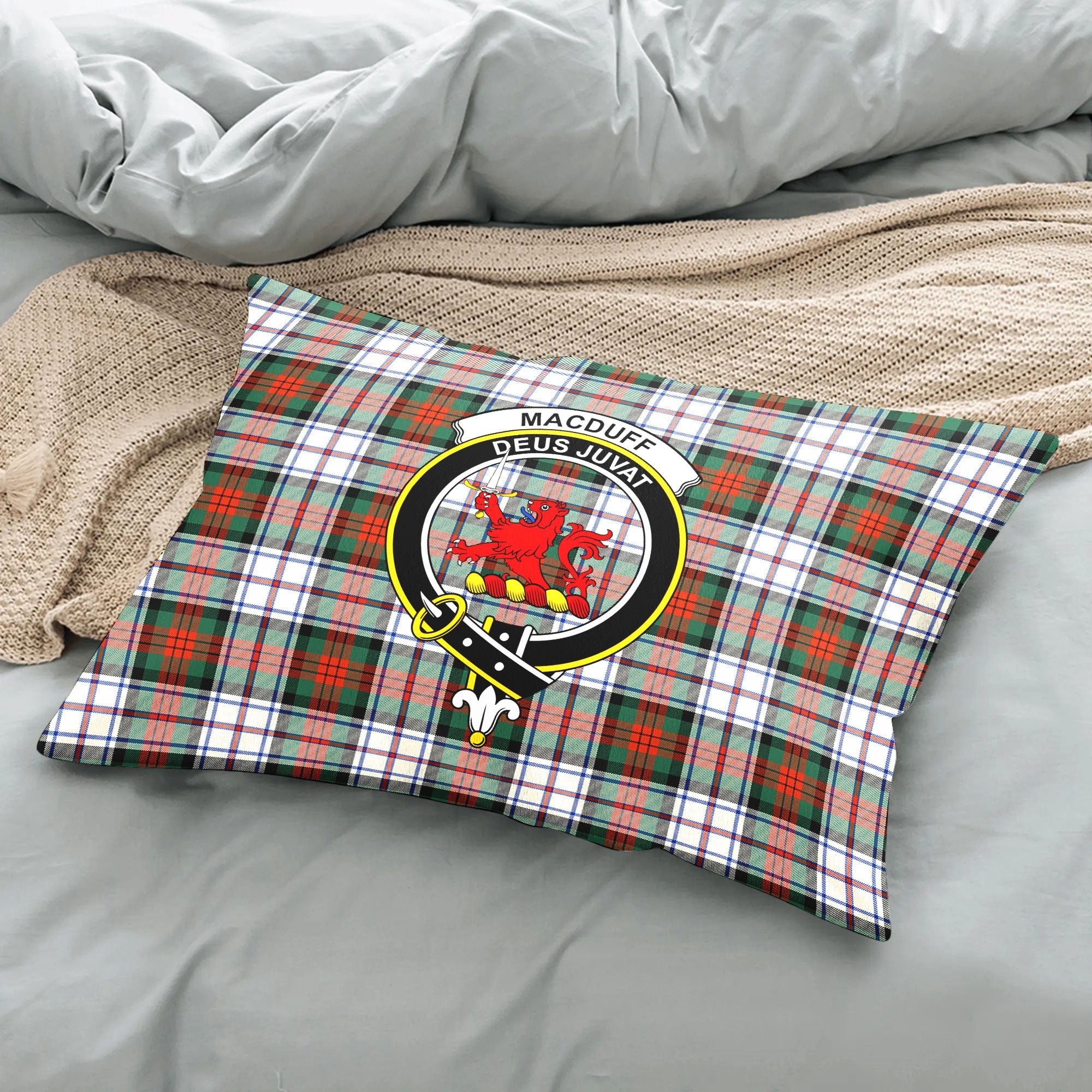 MacDuff Dress Ancient Tartan Crest Pillow Cover