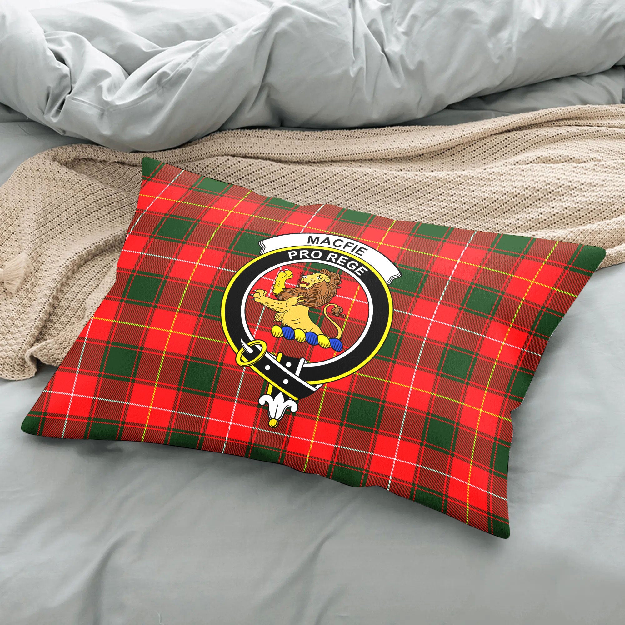 MacFie Tartan Crest Pillow Cover