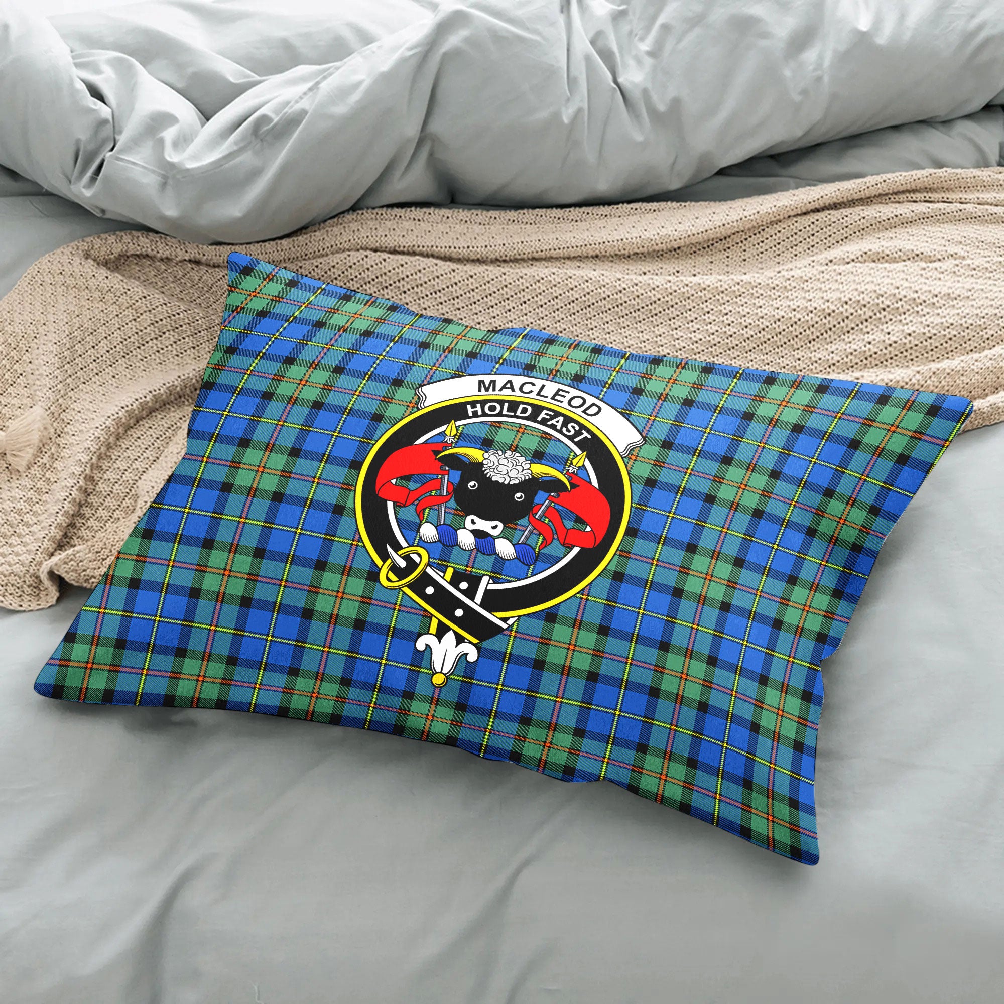 MacLeod of Harris Ancient Tartan Crest Pillow Cover