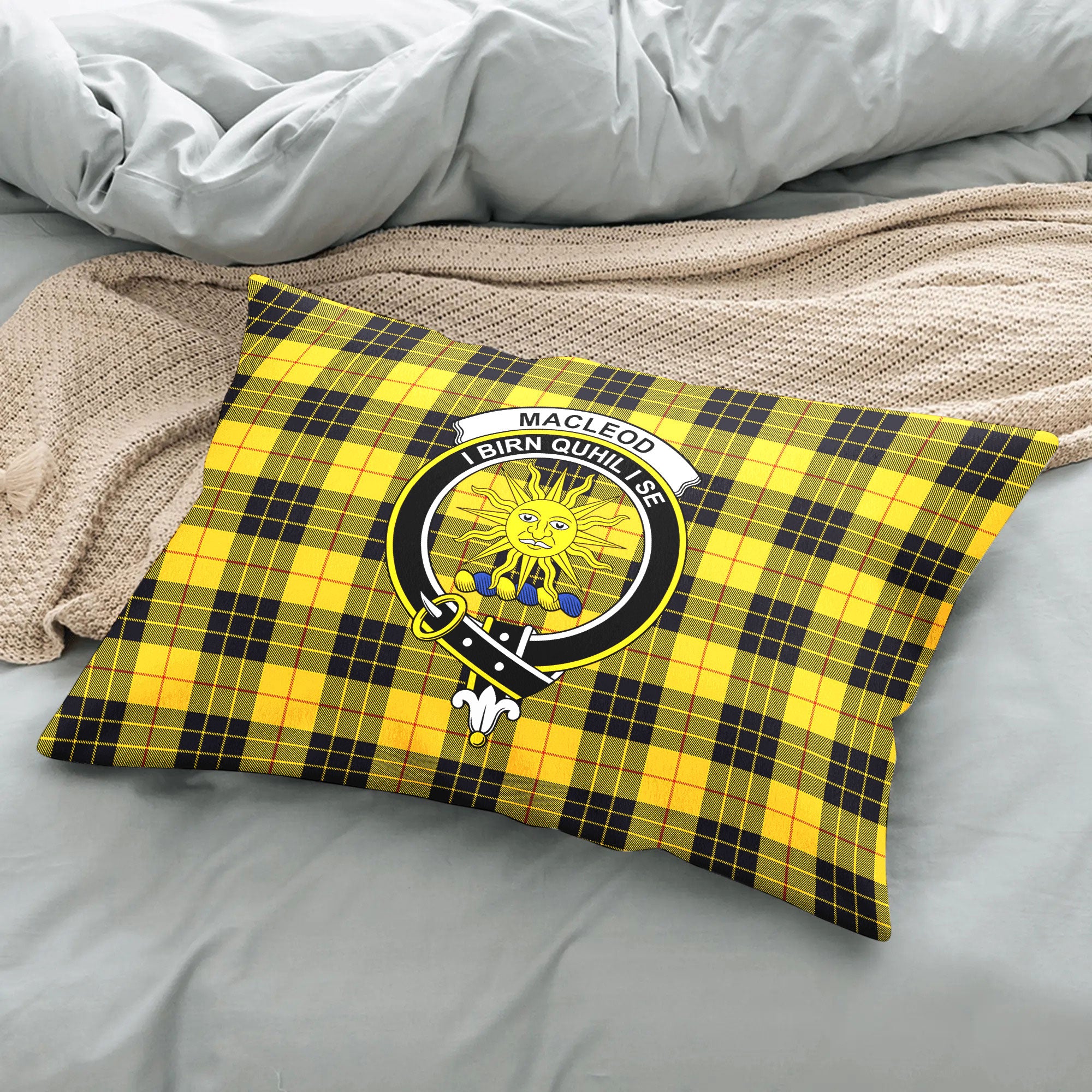 MacLeod of Lewis Ancient Tartan Crest Pillow Cover