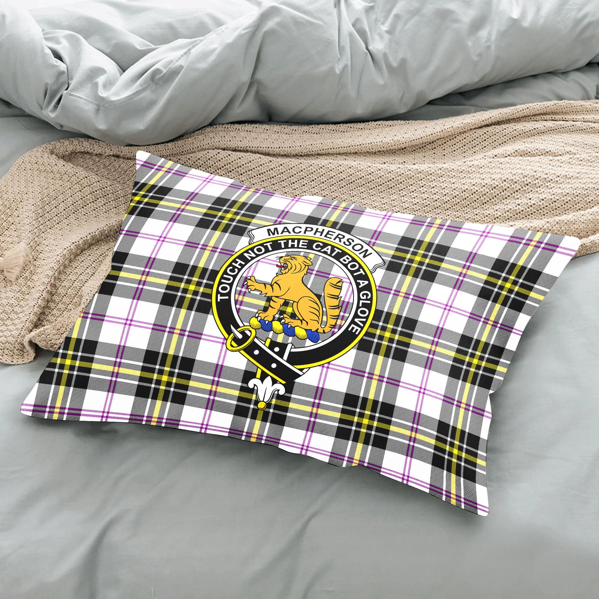 MacPherson Dress Modern Tartan Crest Pillow Cover