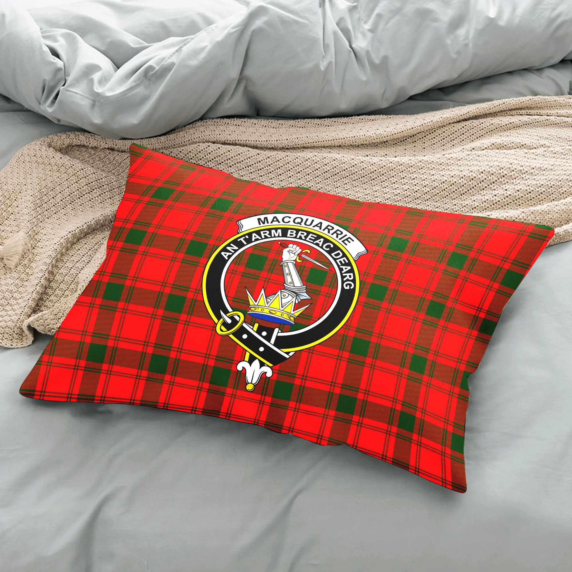 MacQuarrie Tartan Crest Pillow Cover