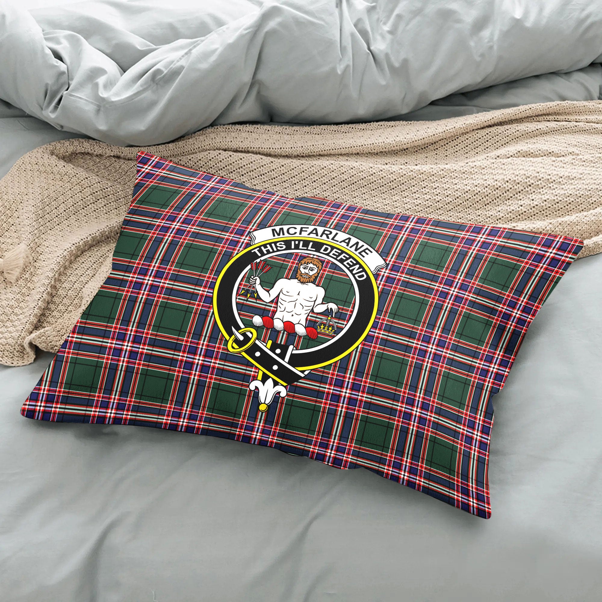 McFarlane Hunting Modern Tartan Crest Pillow Cover