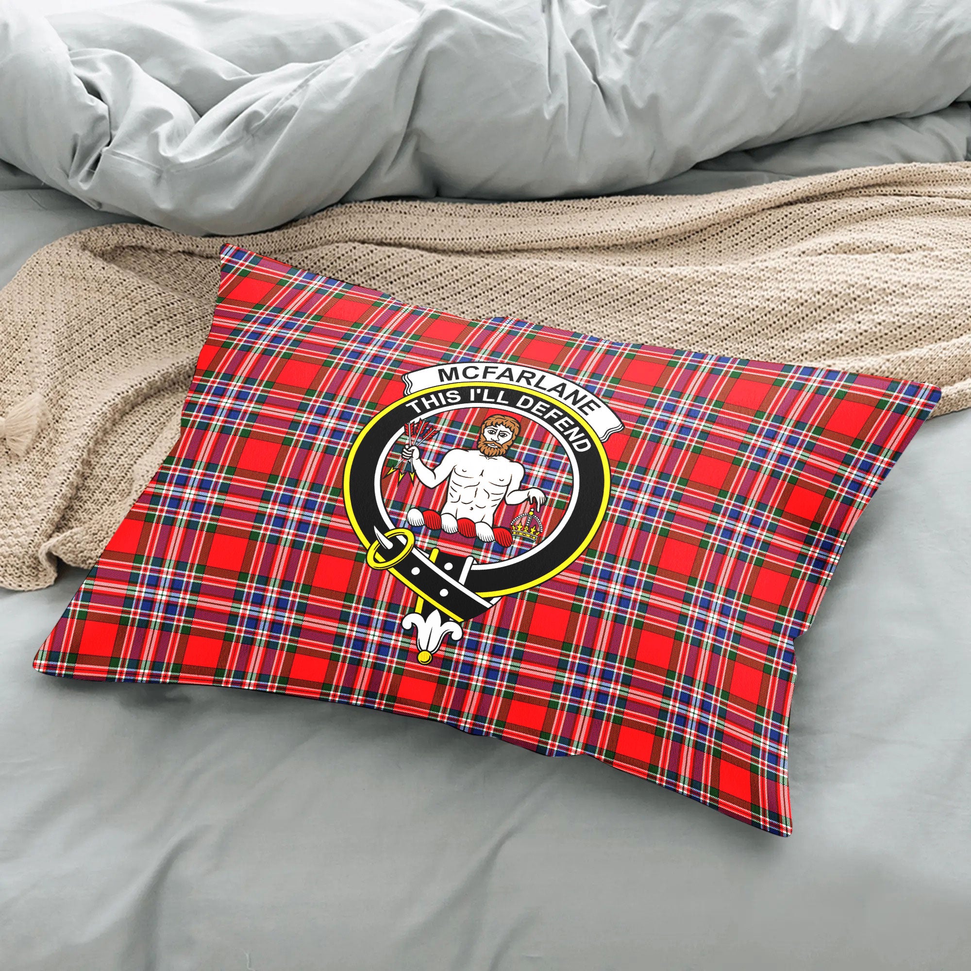 McFarlane Modern Tartan Crest Pillow Cover