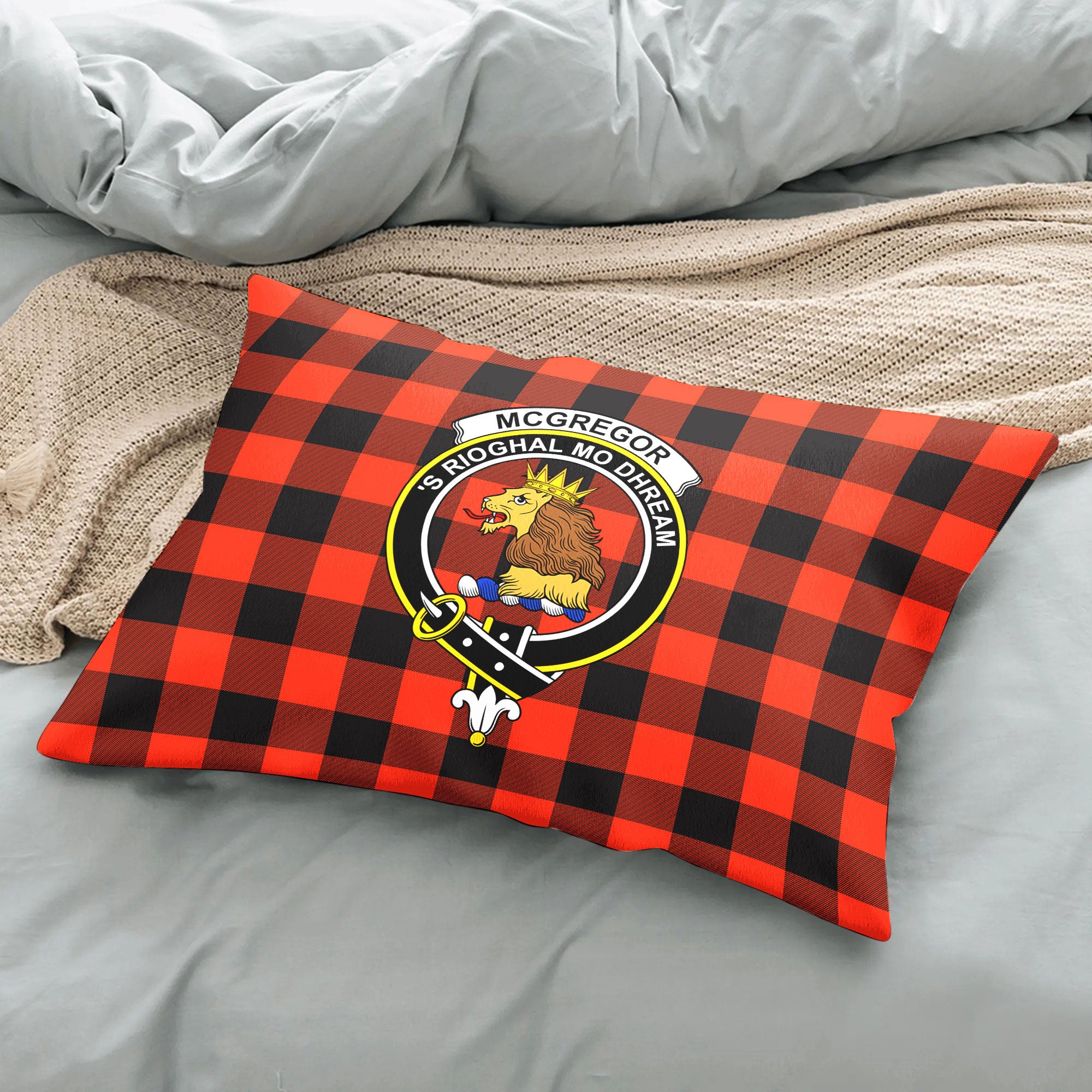 McGregor Rob Roy Ancient Tartan Crest Pillow Cover