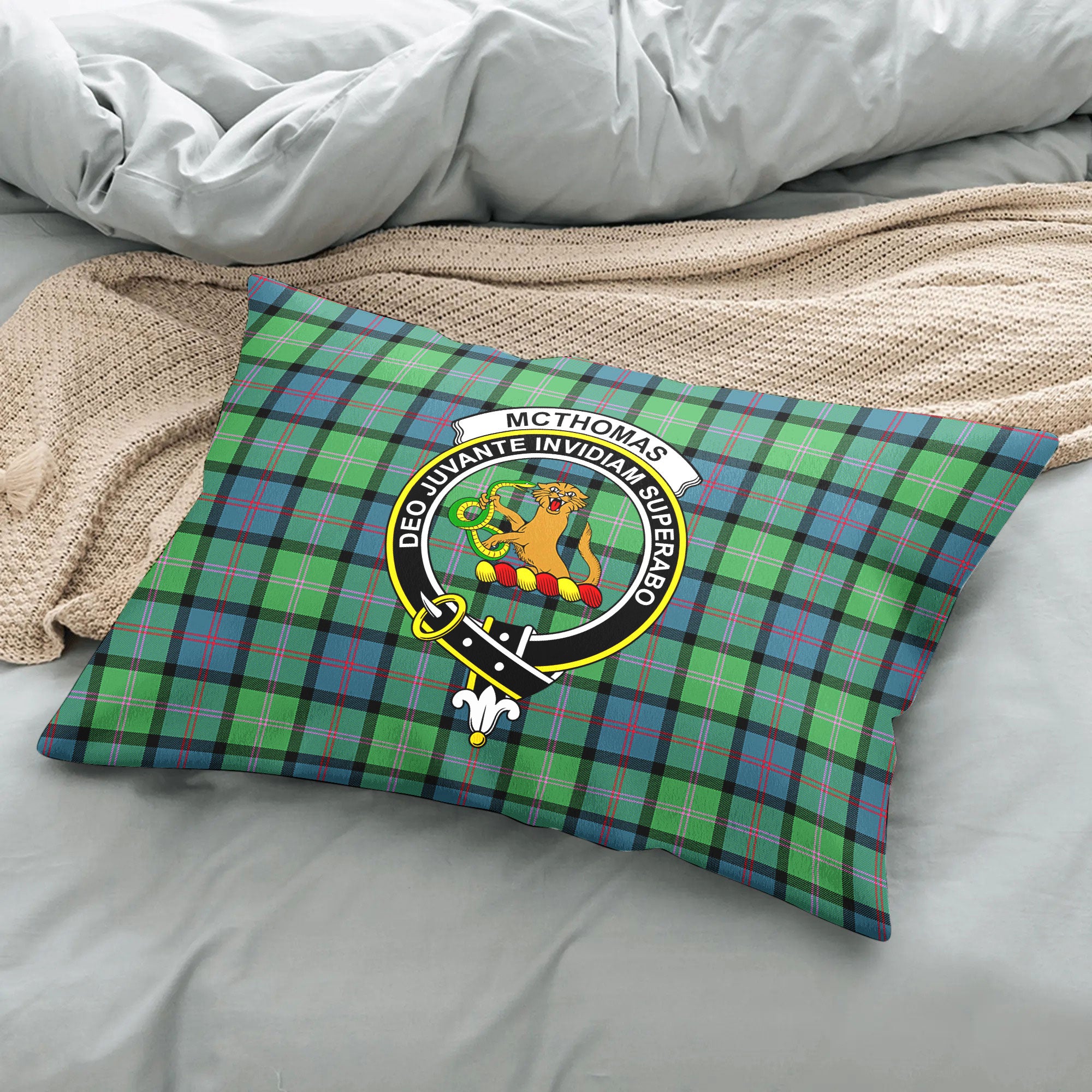 McThomas Ancient Tartan Crest Pillow Cover