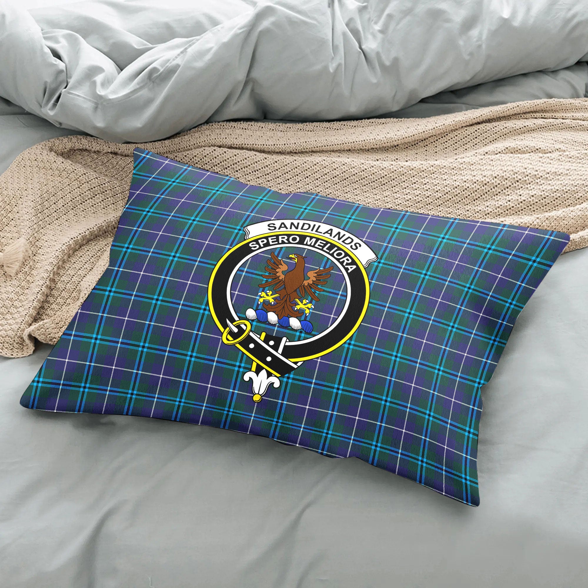 Sandilands Tartan Crest Pillow Cover