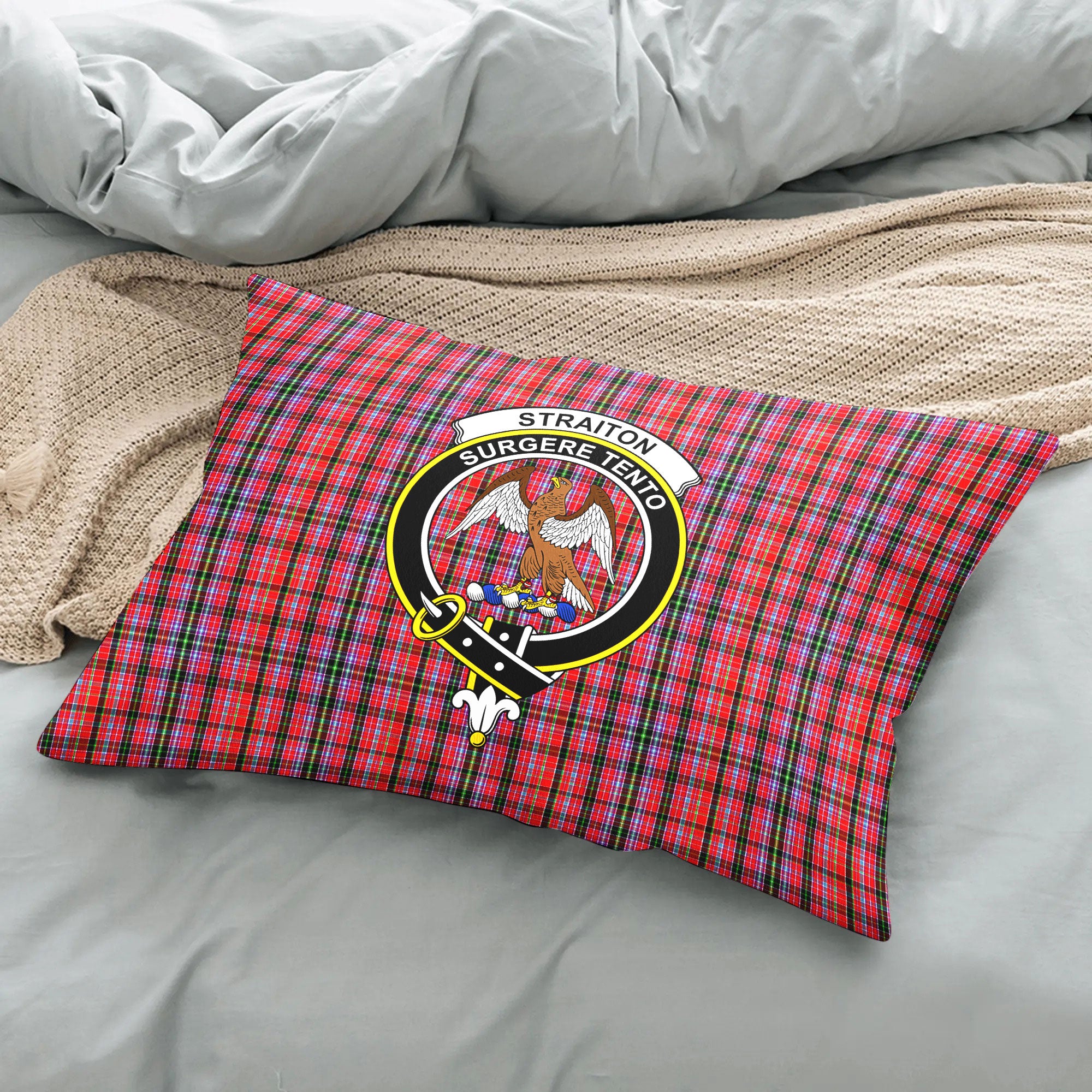 Straiton Tartan Crest Pillow Cover