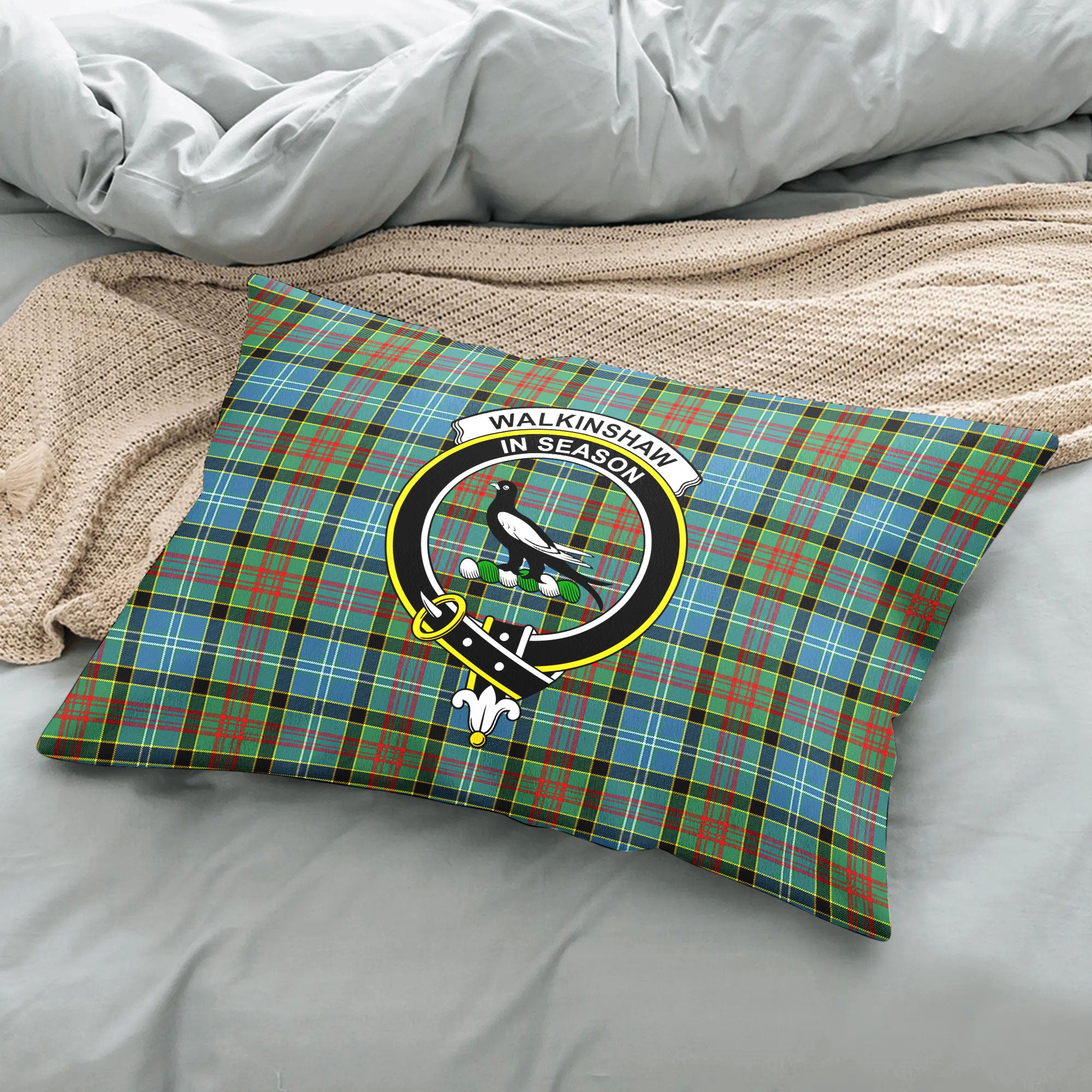 Walkinshaw Tartan Crest Pillow Cover