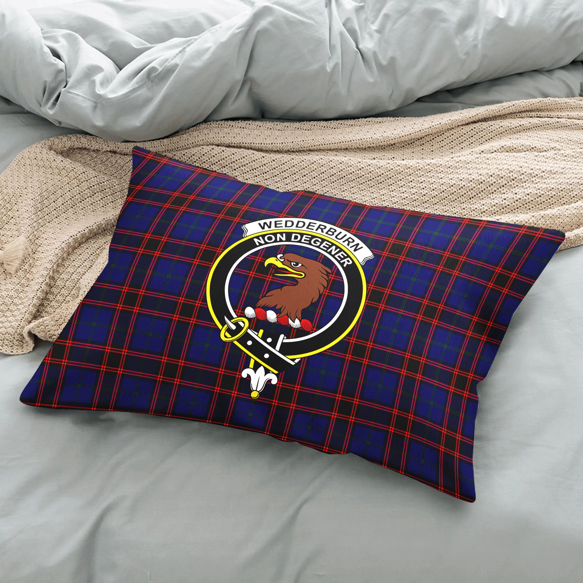 Wedderburn Tartan Crest Pillow Cover