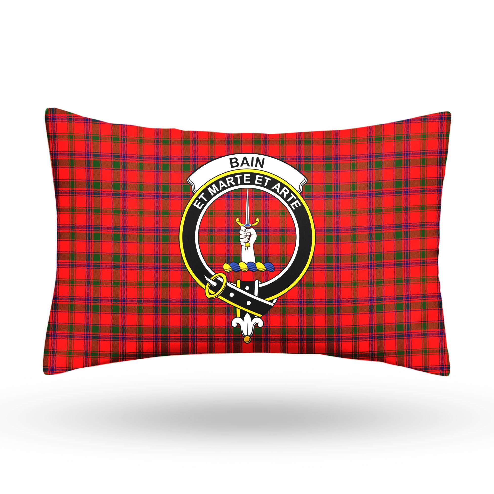 Bain Tartan Crest Pillow Cover