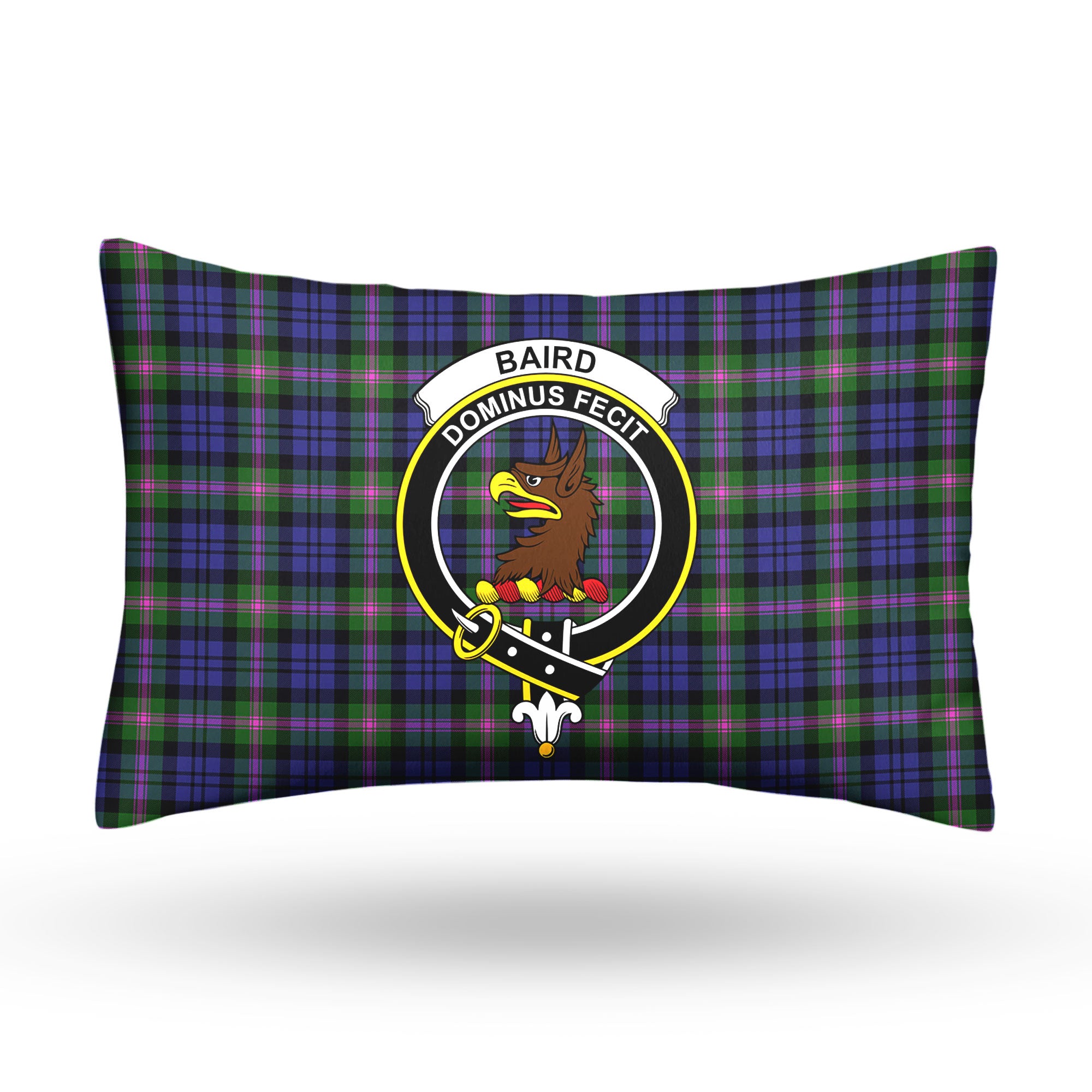 Baird Modern Tartan Crest Pillow Cover