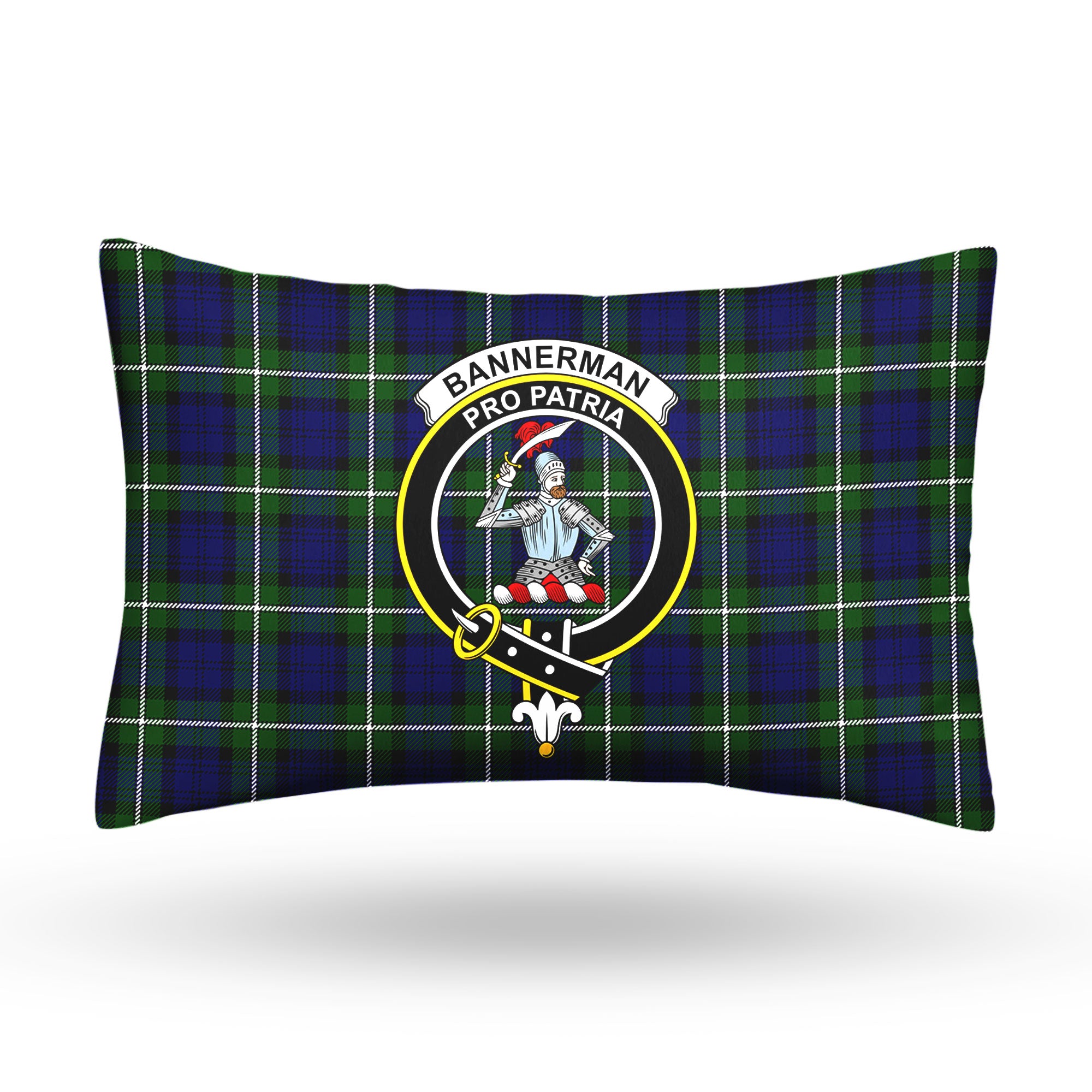 Bannerman Tartan Crest Pillow Cover