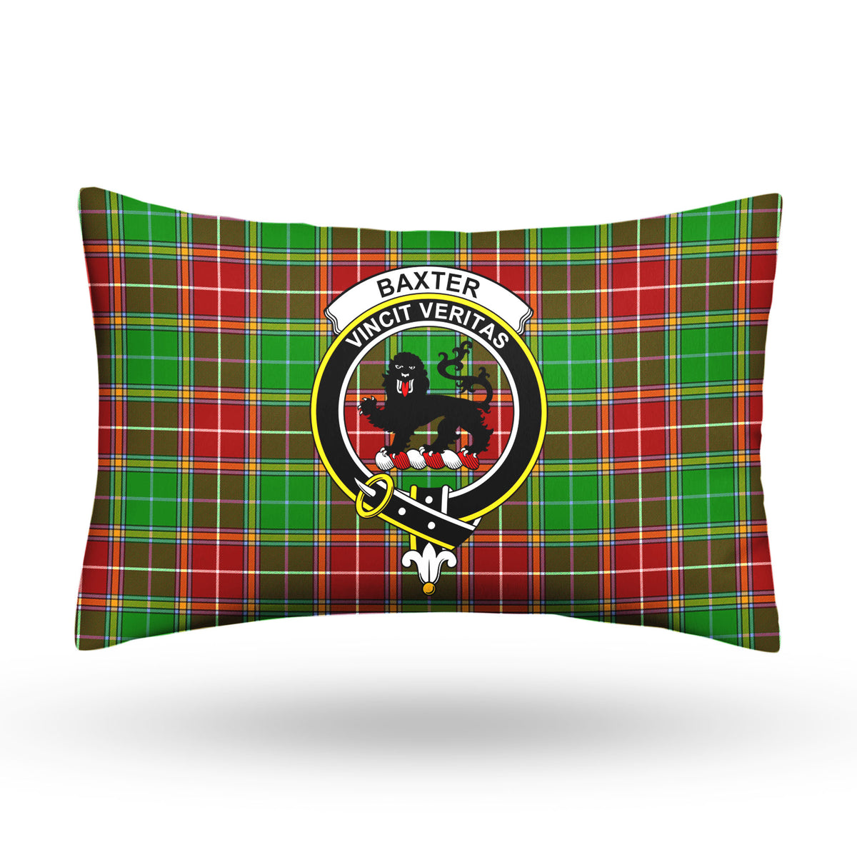 Baxter Modern Tartan Crest Pillow Cover