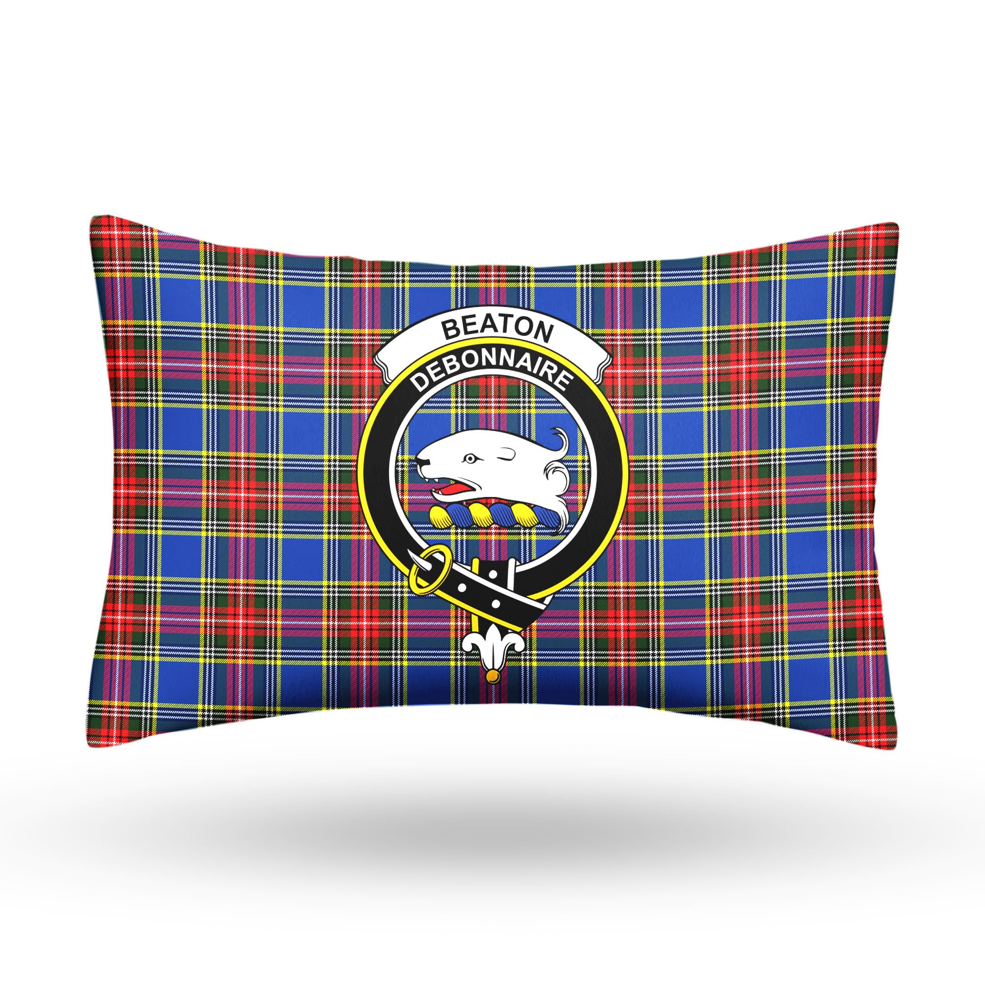 Beaton Modern Tartan Crest Pillow Cover