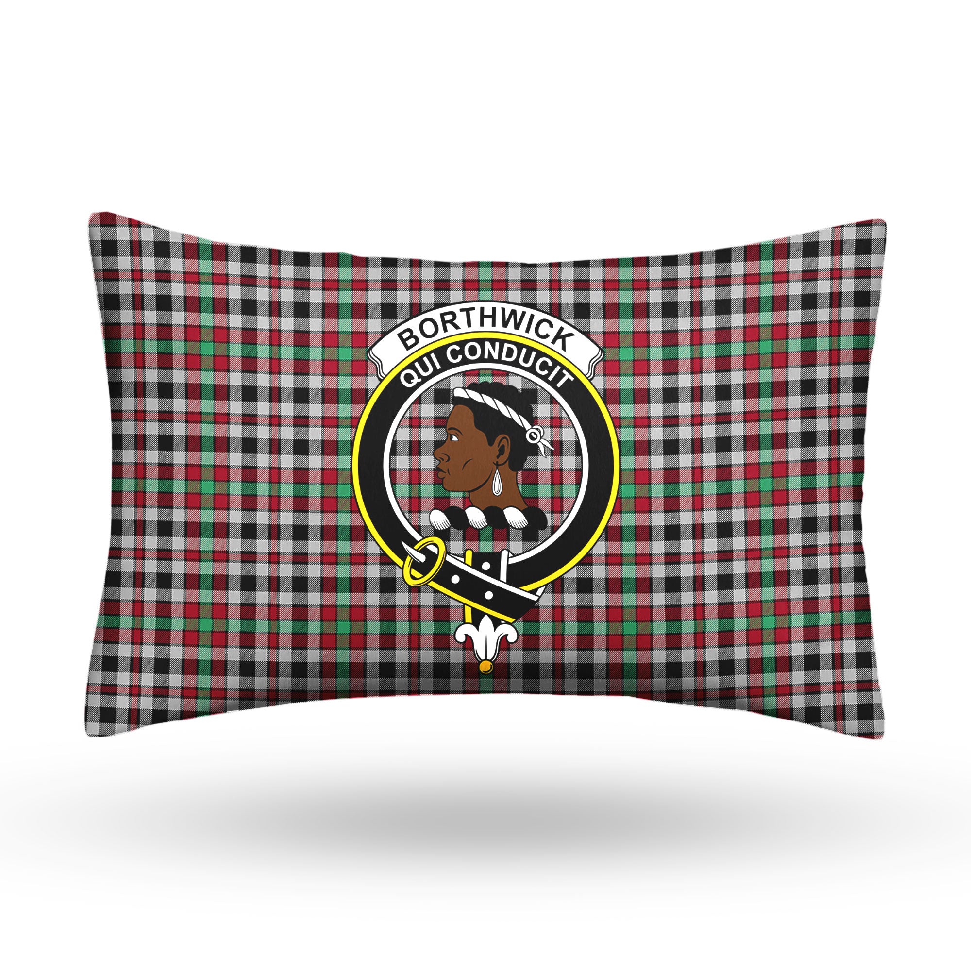 Borthwick Ancient Tartan Crest Pillow Cover