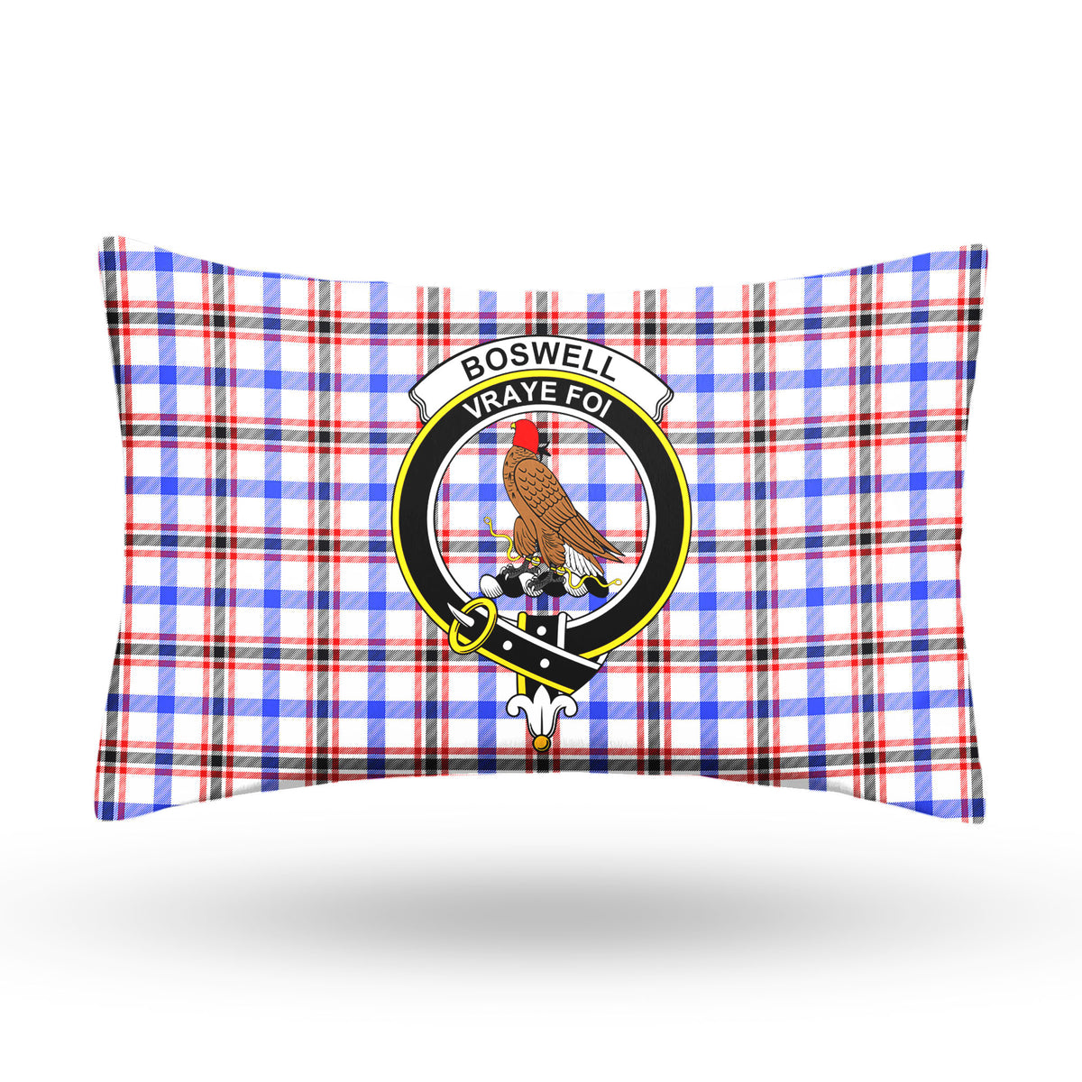 Boswell Modern Tartan Crest Pillow Cover