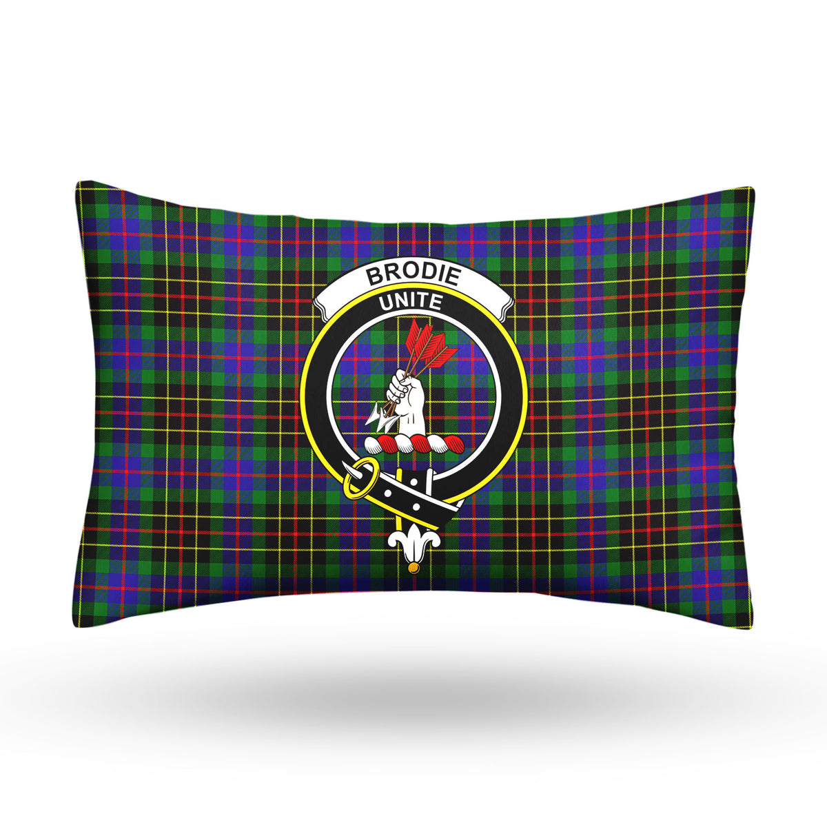 Brodie Hunting Modern Tartan Crest Pillow Cover