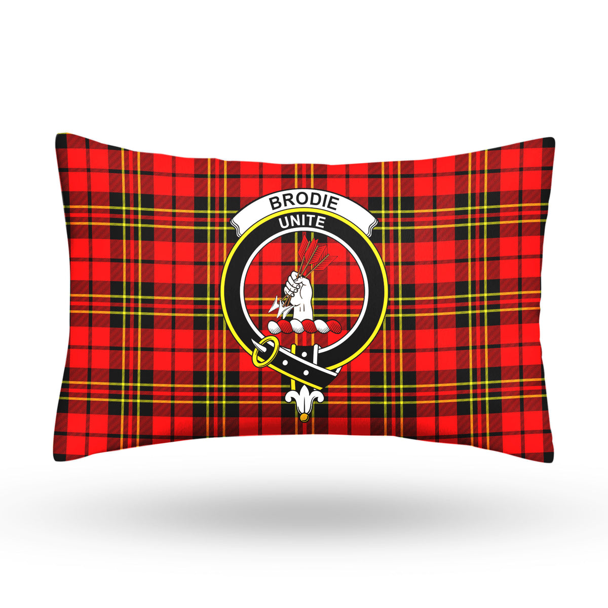 Brodie Modern Tartan Crest Pillow Cover