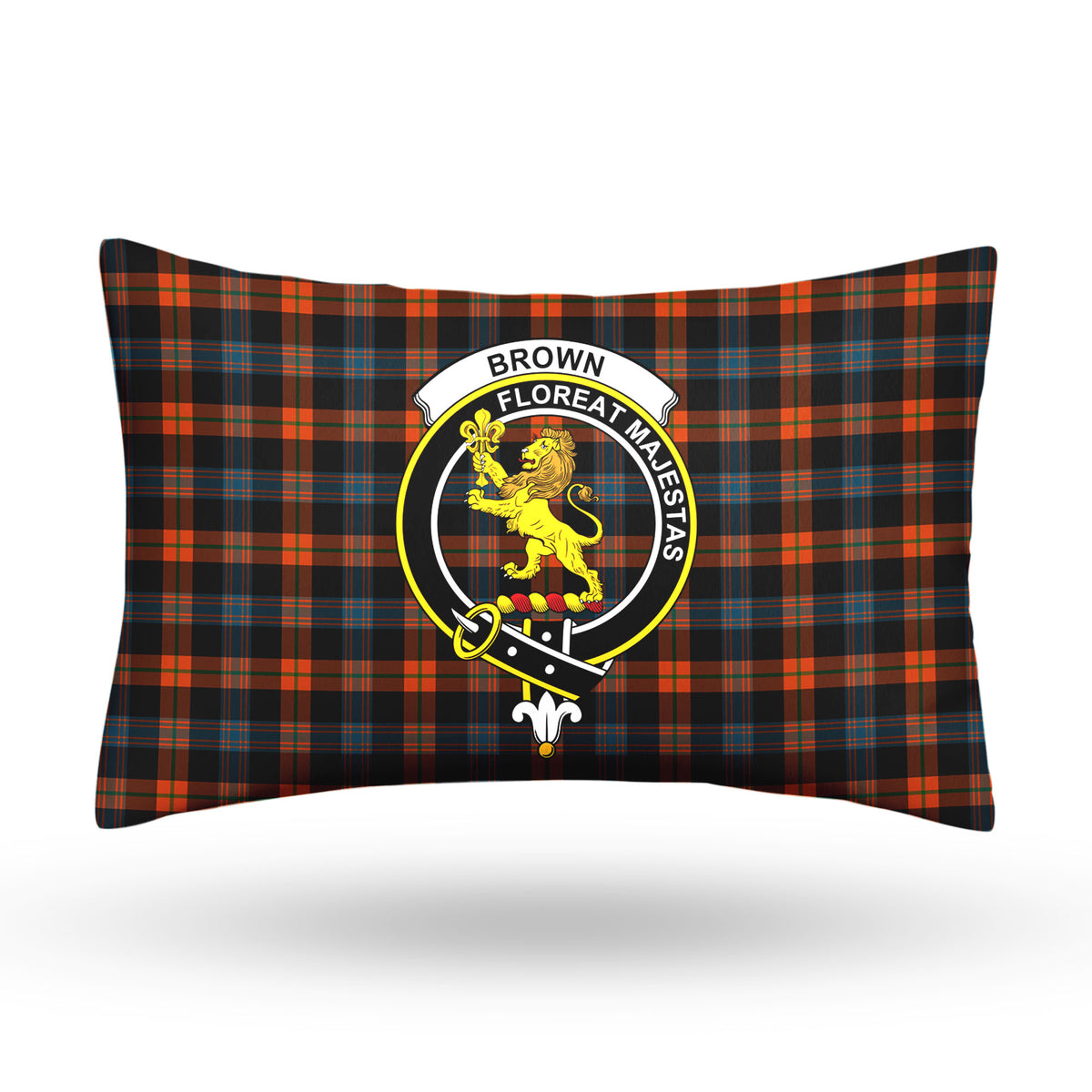 Brown Ancient Tartan Crest Pillow Cover