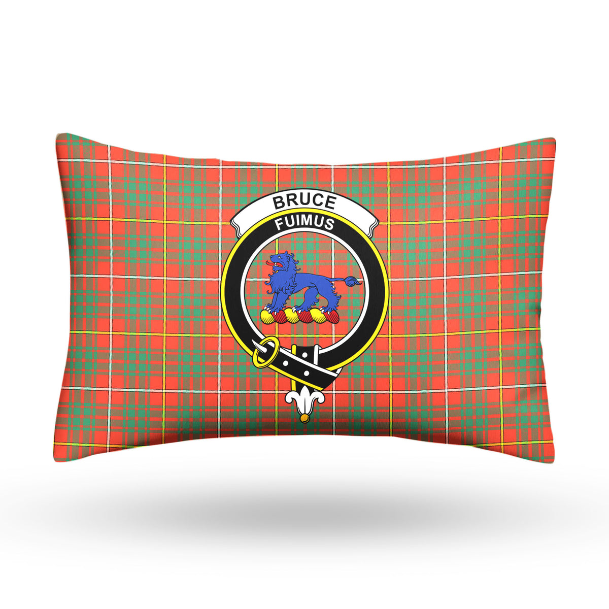 Bruce Ancient Tartan Crest Pillow Cover