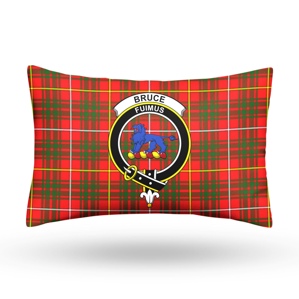 Bruce Modern Tartan Crest Pillow Cover