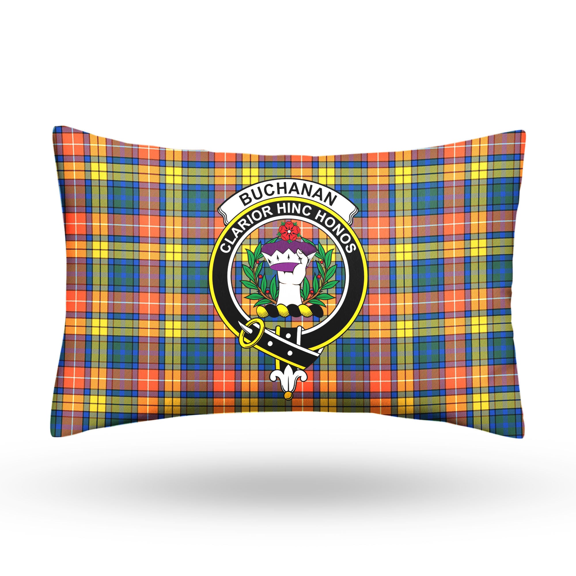 Buchanan Ancient Tartan Crest Pillow Cover