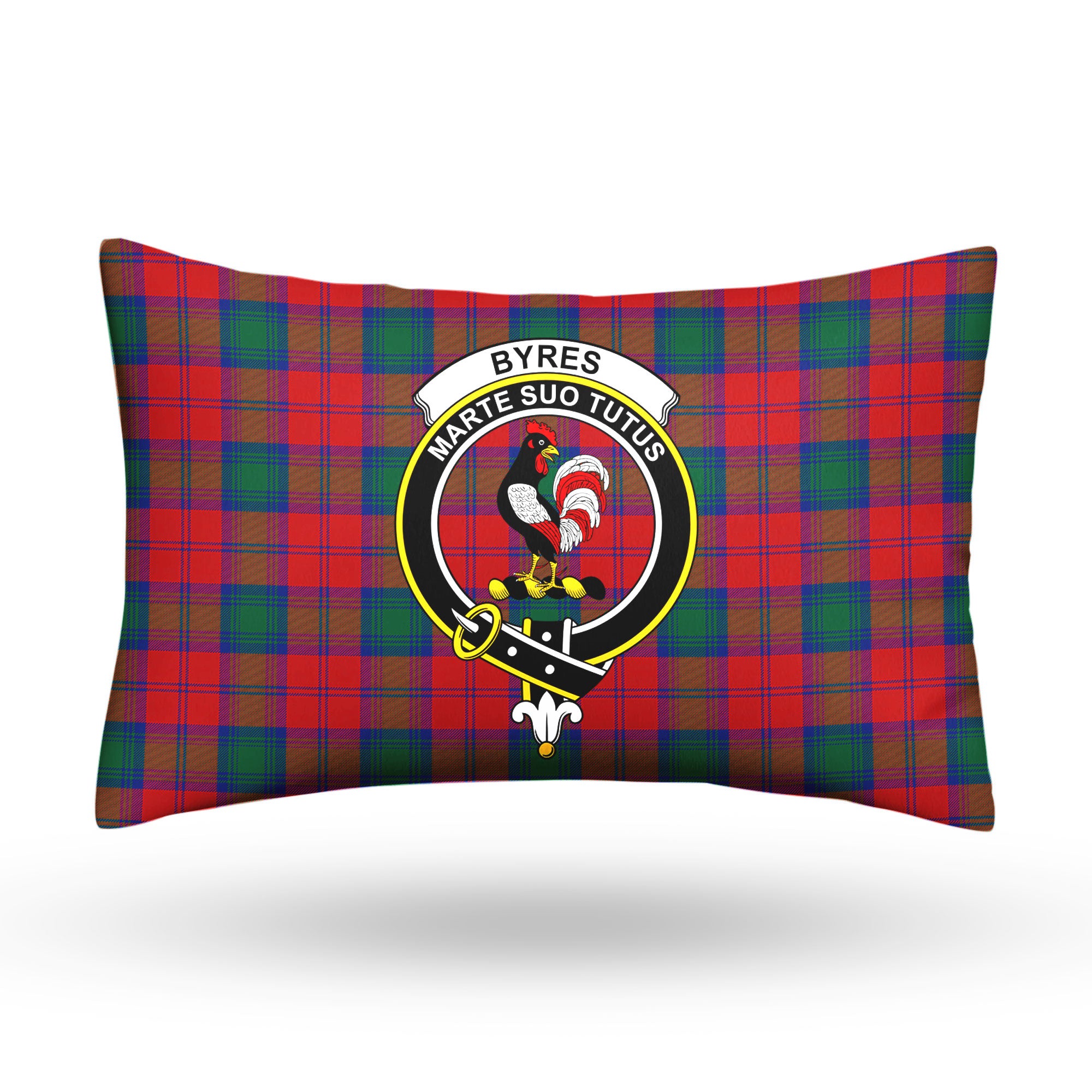 Byres Tartan Crest Pillow Cover