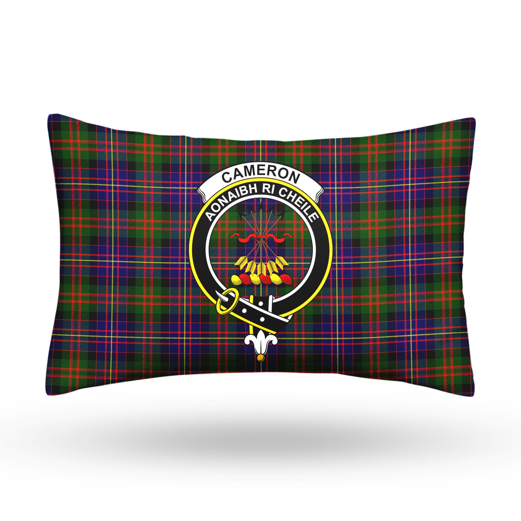 Cameron of Erracht Modern Tartan Crest Pillow Cover