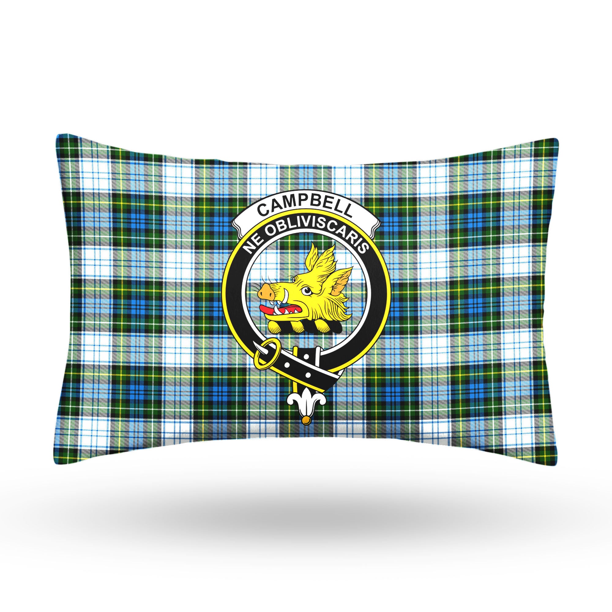 Campbell Dress Tartan Crest Pillow Cover