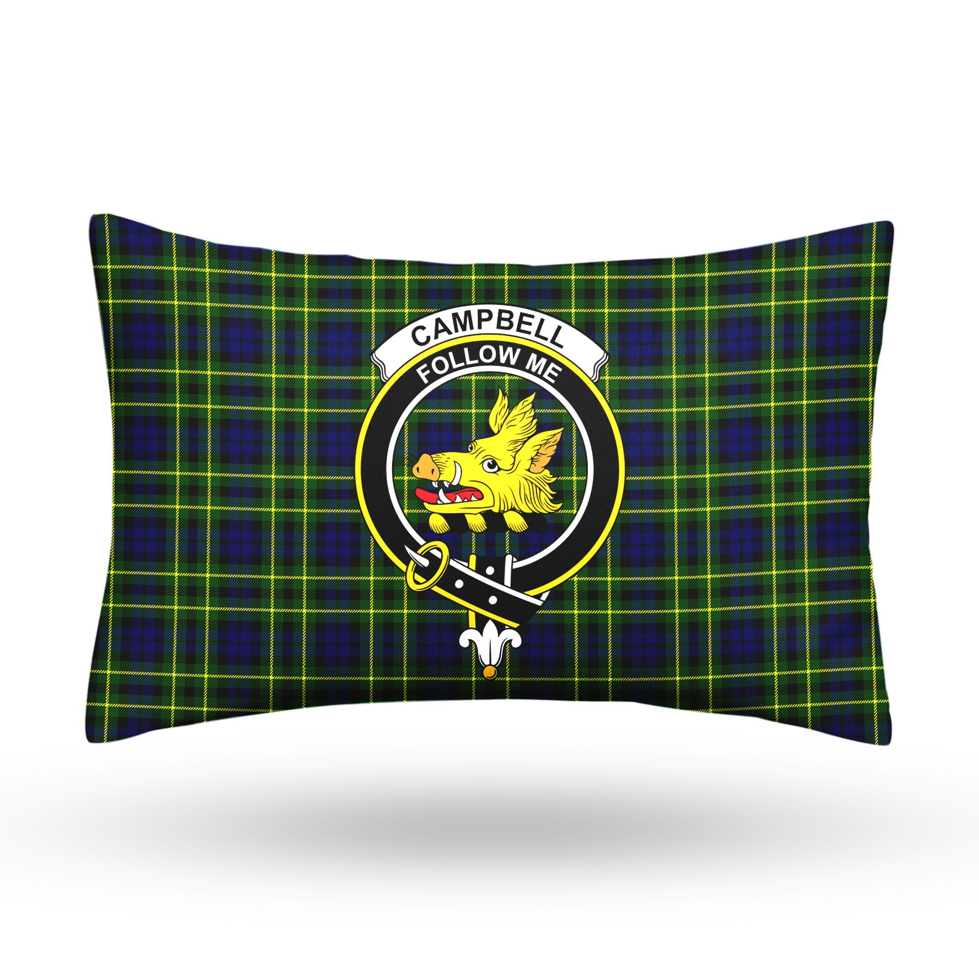 Campbell of Breadalbane Modern Tartan Crest Pillow Cover