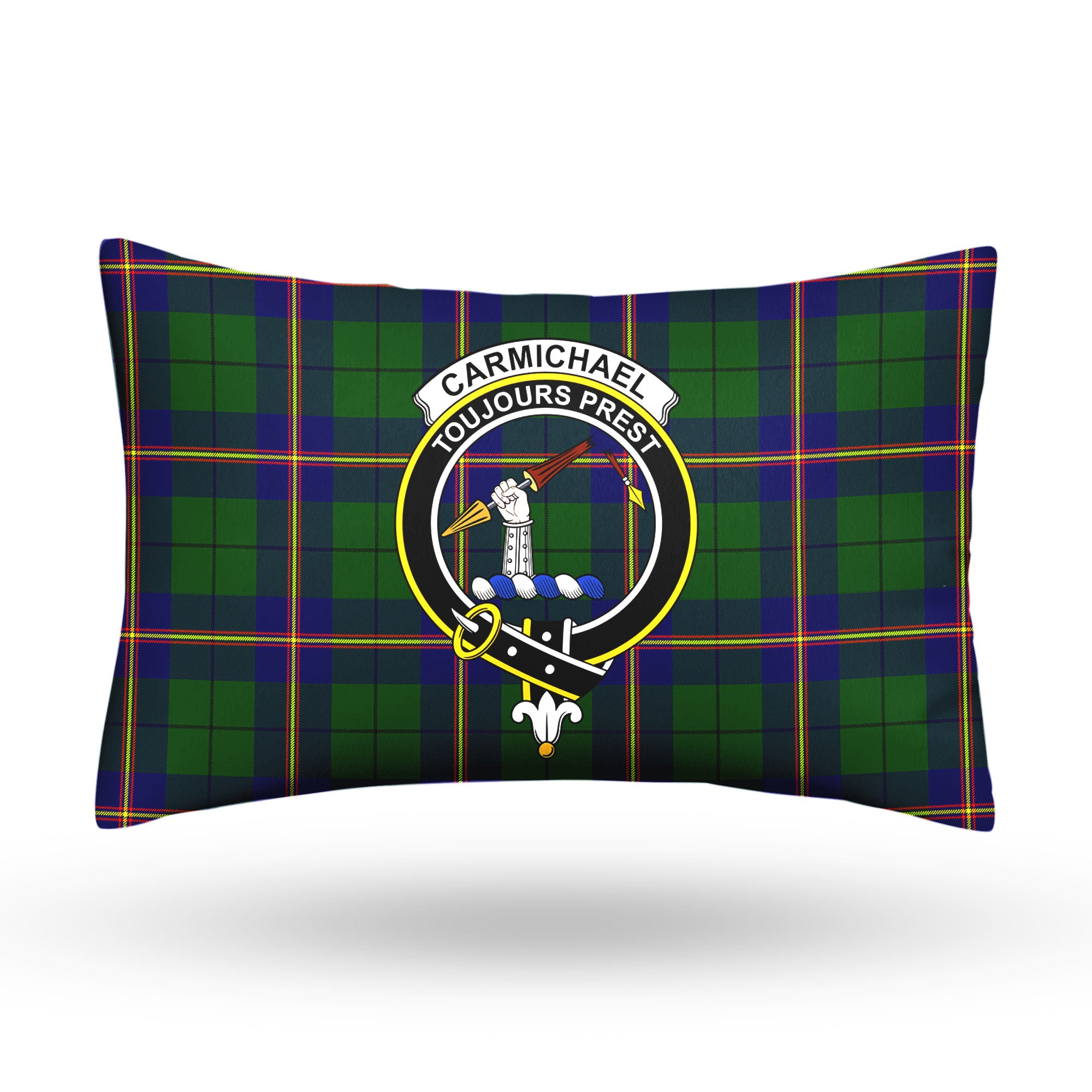 Carmichael Modern Tartan Crest Pillow Cover