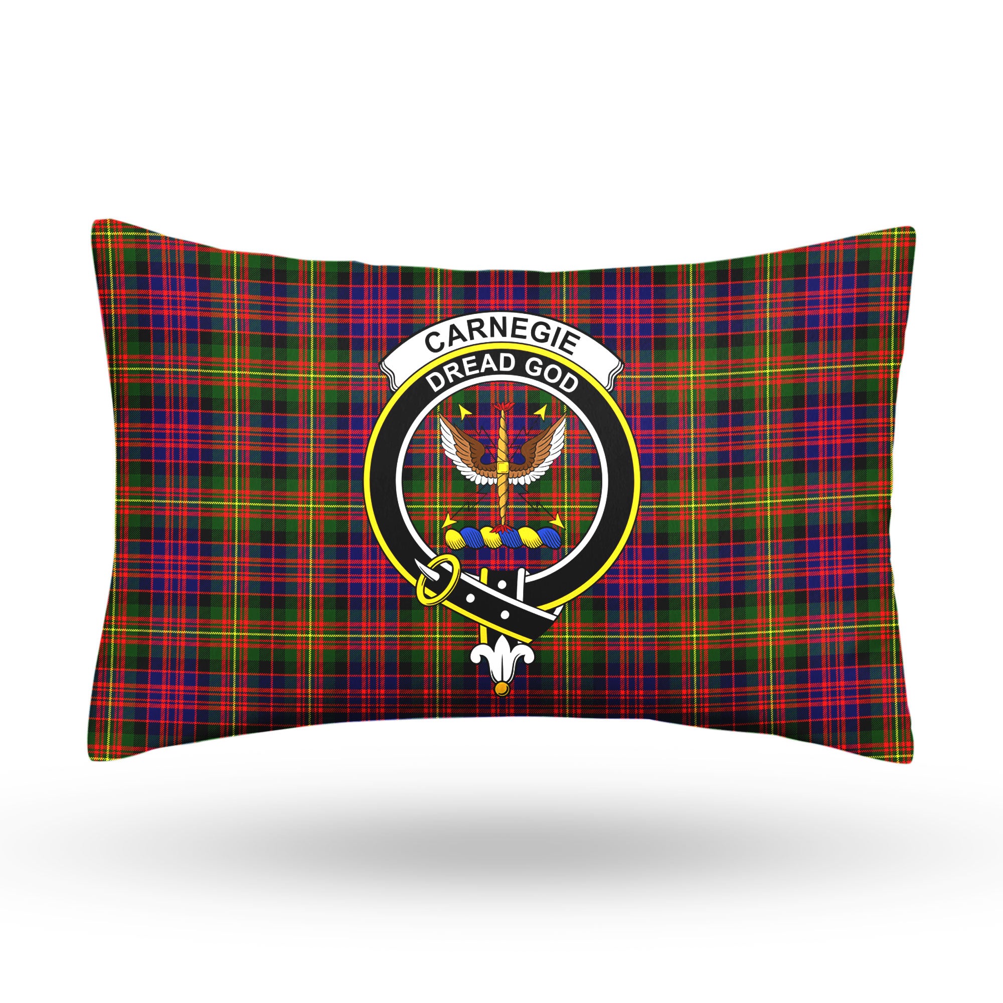 Carnegie Modern Tartan Crest Pillow Cover