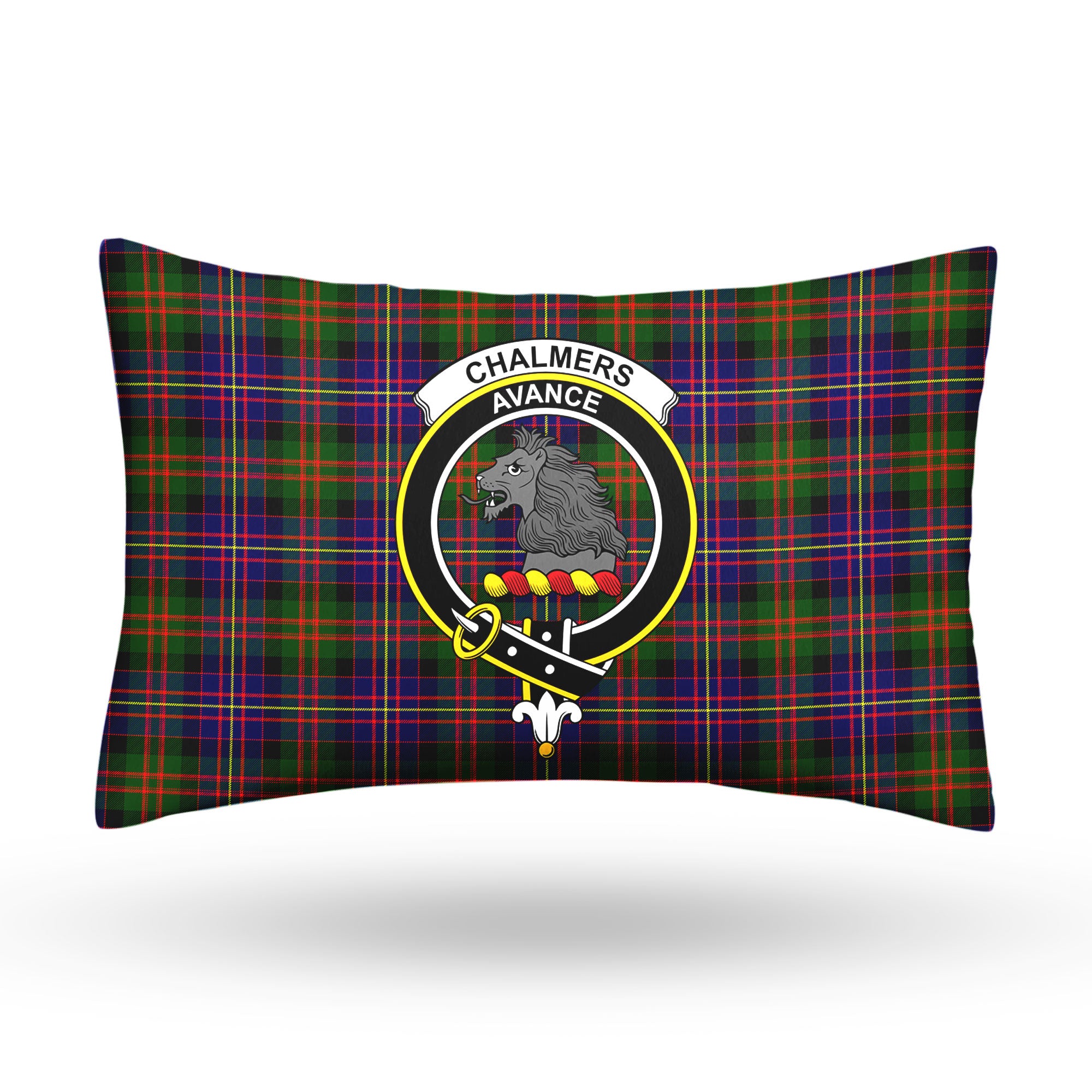 Chalmers Tartan Crest Pillow Cover