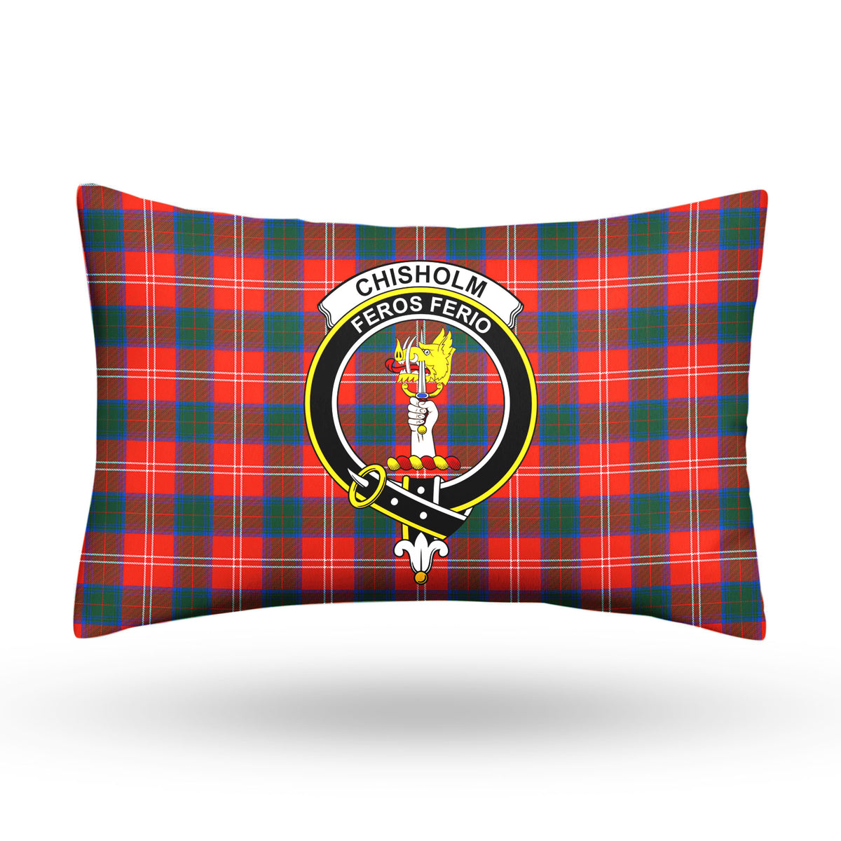 Chisholm Ancient Tartan Crest Pillow Cover