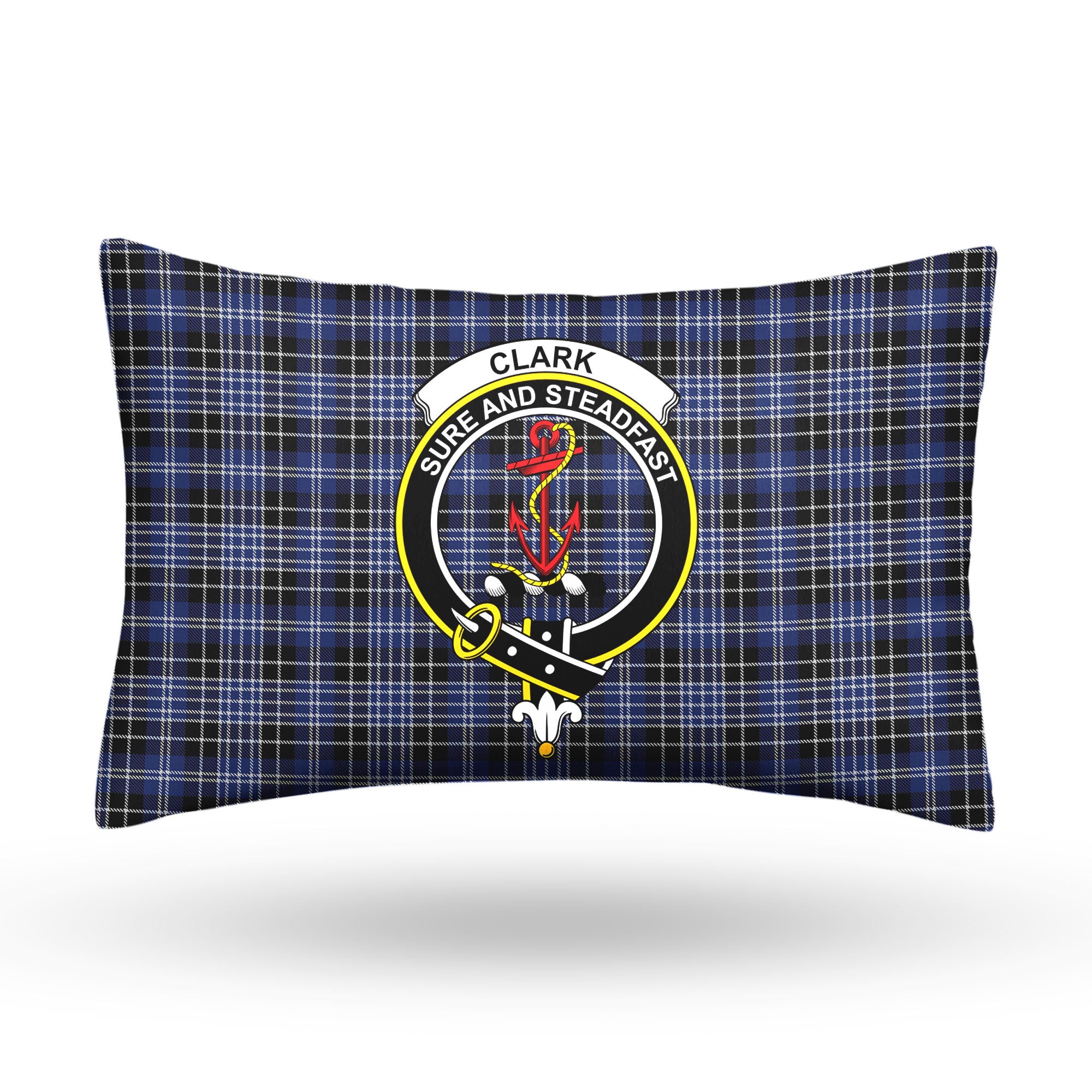 Clark Modern Tartan Crest Pillow Cover